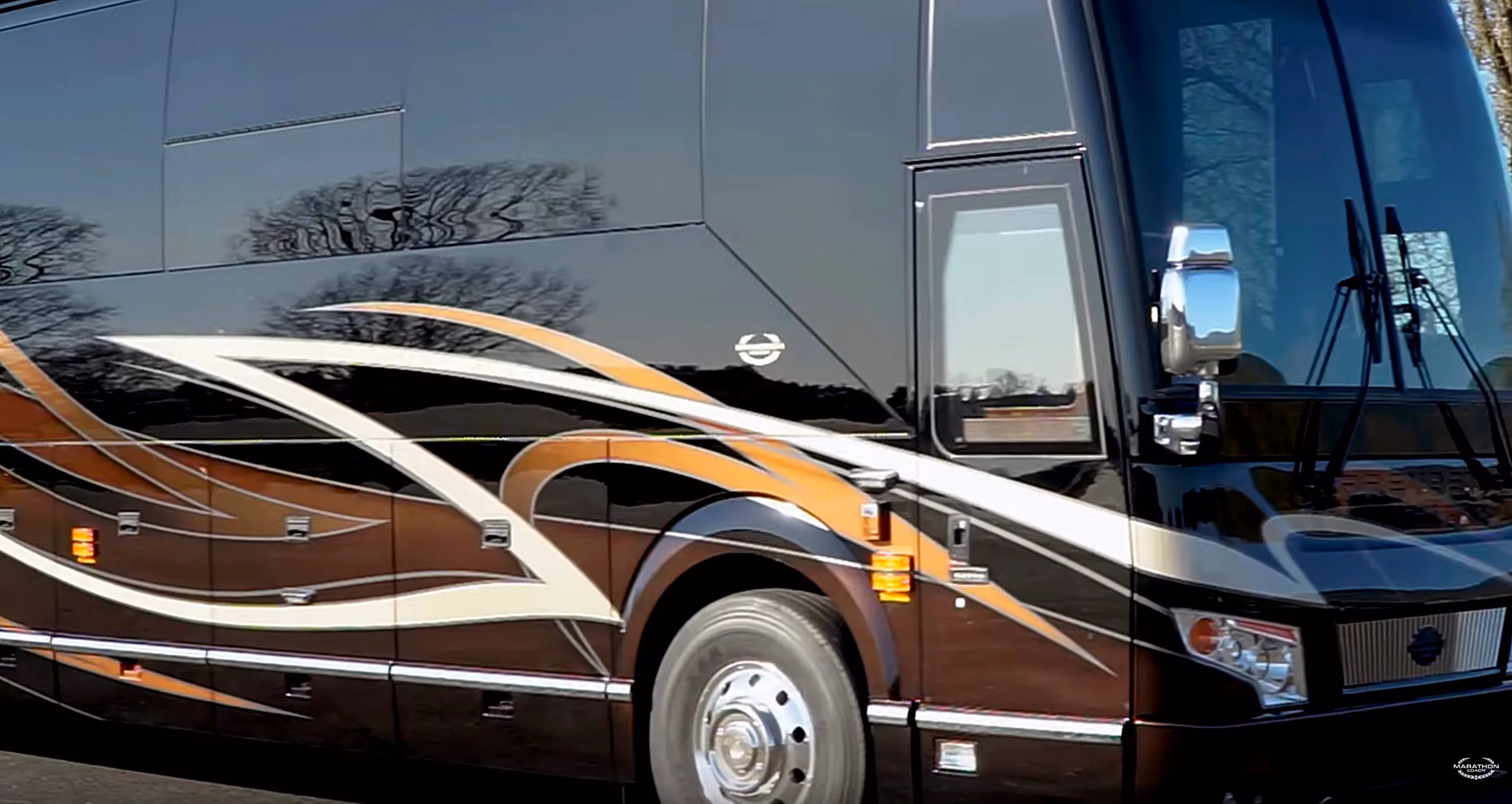 Marathon Show Coach #1319: A Luxury RV Study in Contrasts