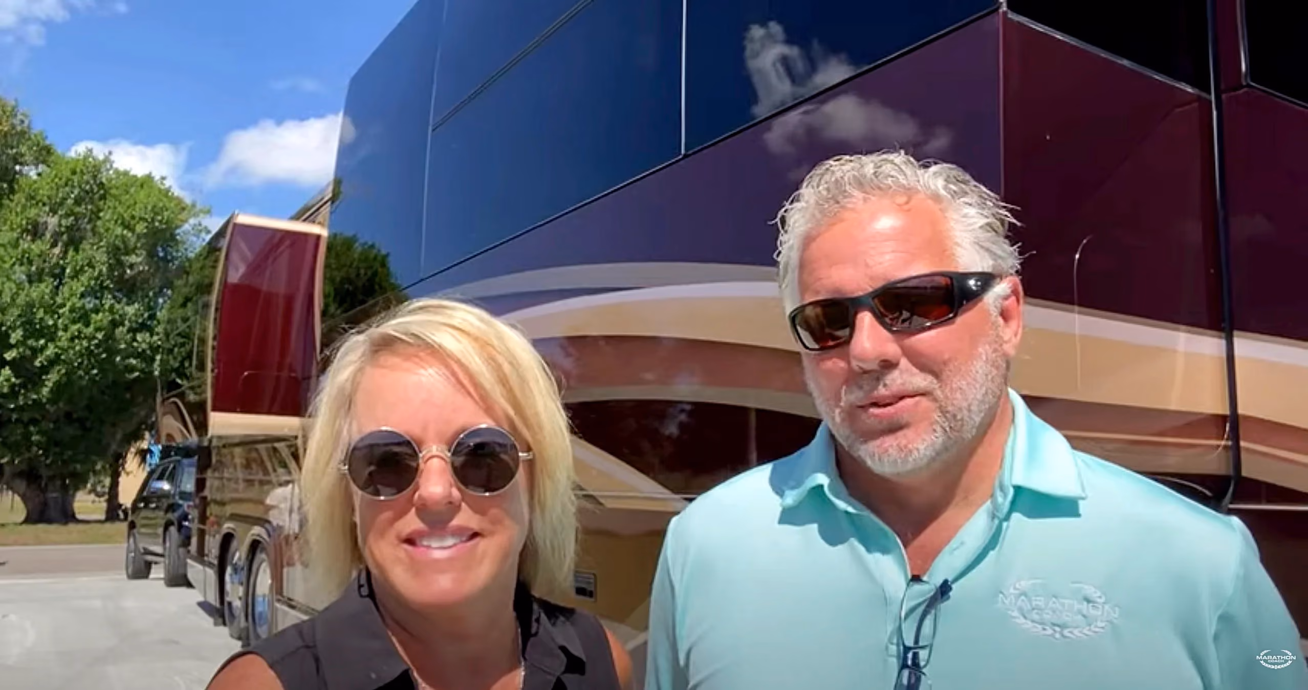 Randy and Dawn at the end-of-season barbecue and car show at RiverLandings Luxury RV Resort in LaBelle, Florida