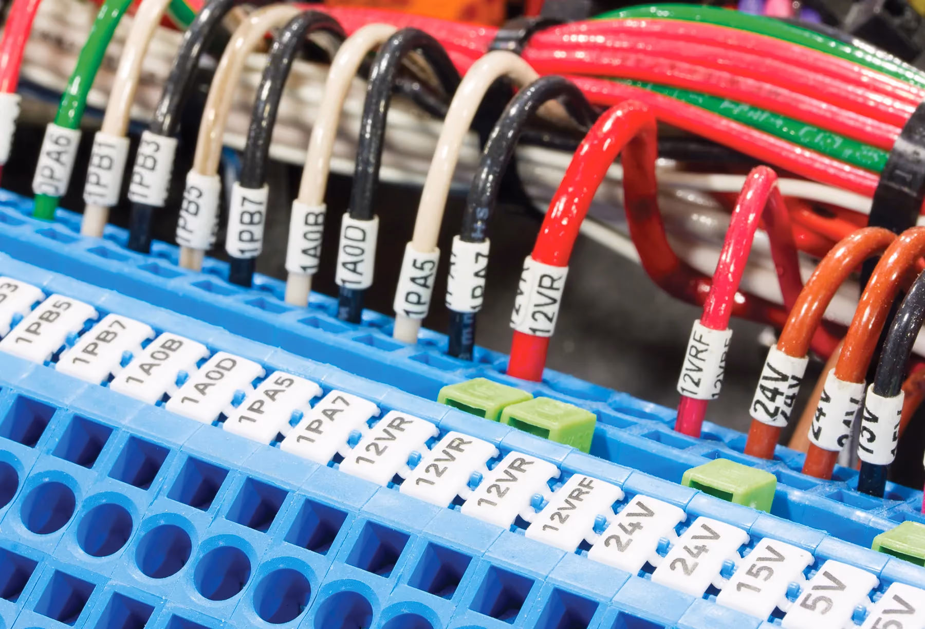 WAGO aircraft-style wiring connections