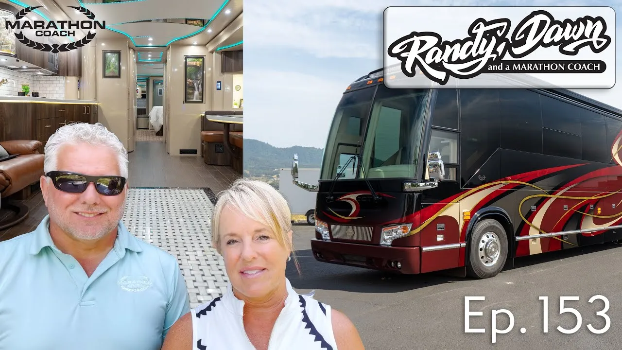 Randy and Dawn at the luxurious Hearthside Grove Motorcoach Resort in Petoskey, Michigan