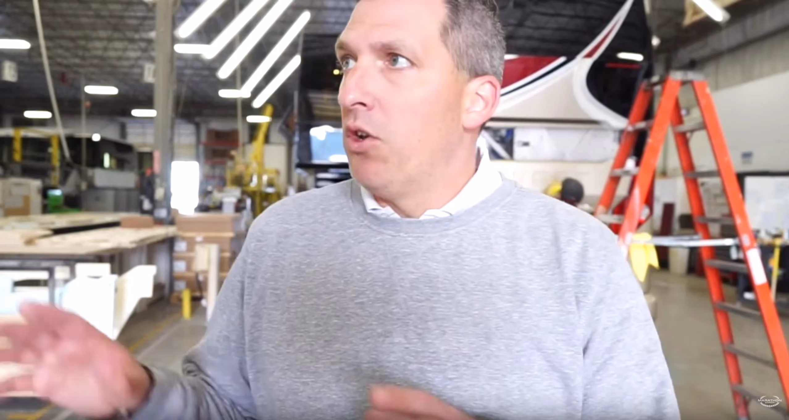 Busy Luxury RV Factory Floor. Marathon Mondays w/ Mal Ep.124