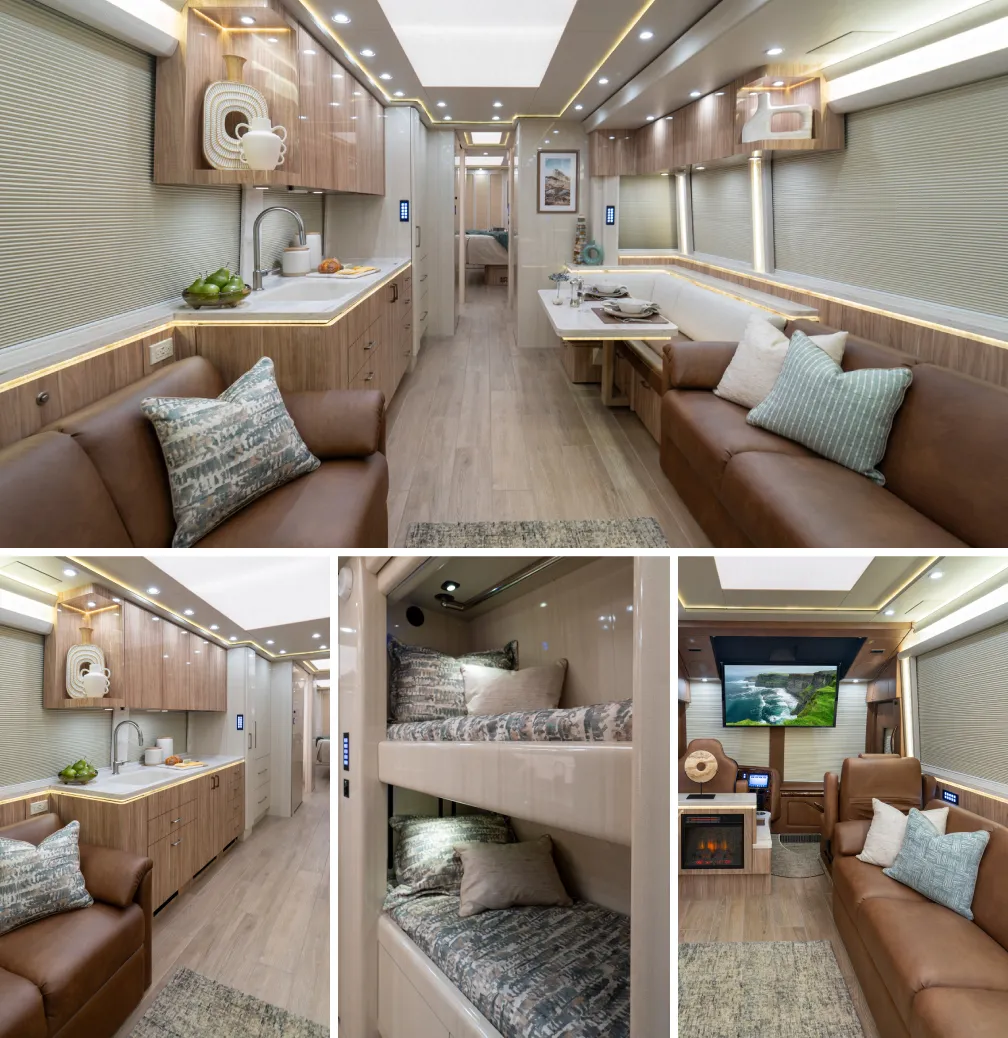 Beautiful interior photos of a Marathon Coach