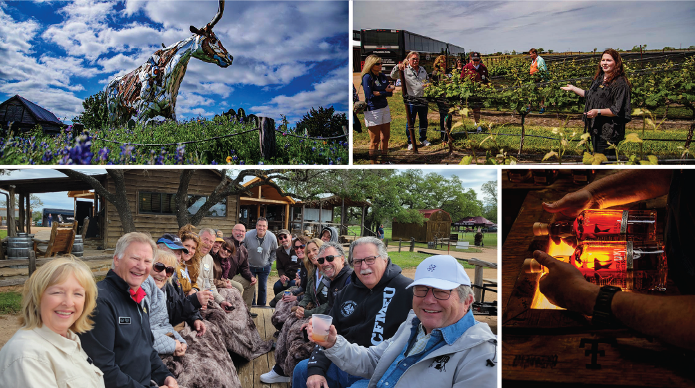 Marathon Coach Club members gathered at The Vineyards of Fredericksburg RV Park in Fredericksburg, Texas