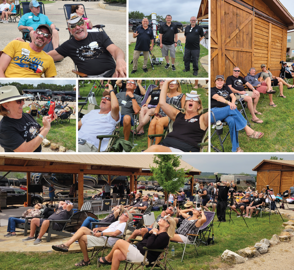 Marathon Coach Club members gathered for the solar eclipse