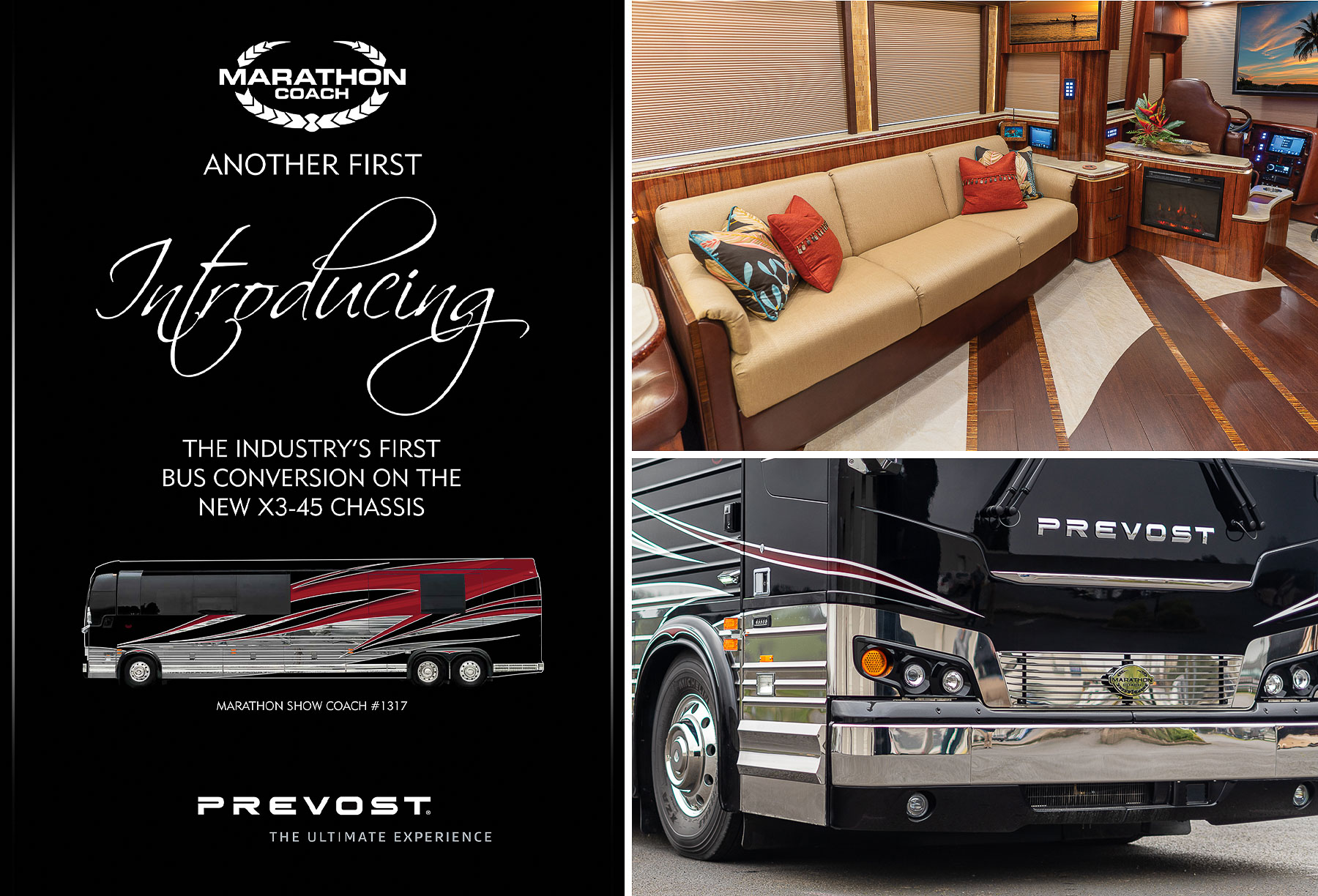 Marathon Coach 1317: The industries first bus conversion on a Prevost X3-45 chassis