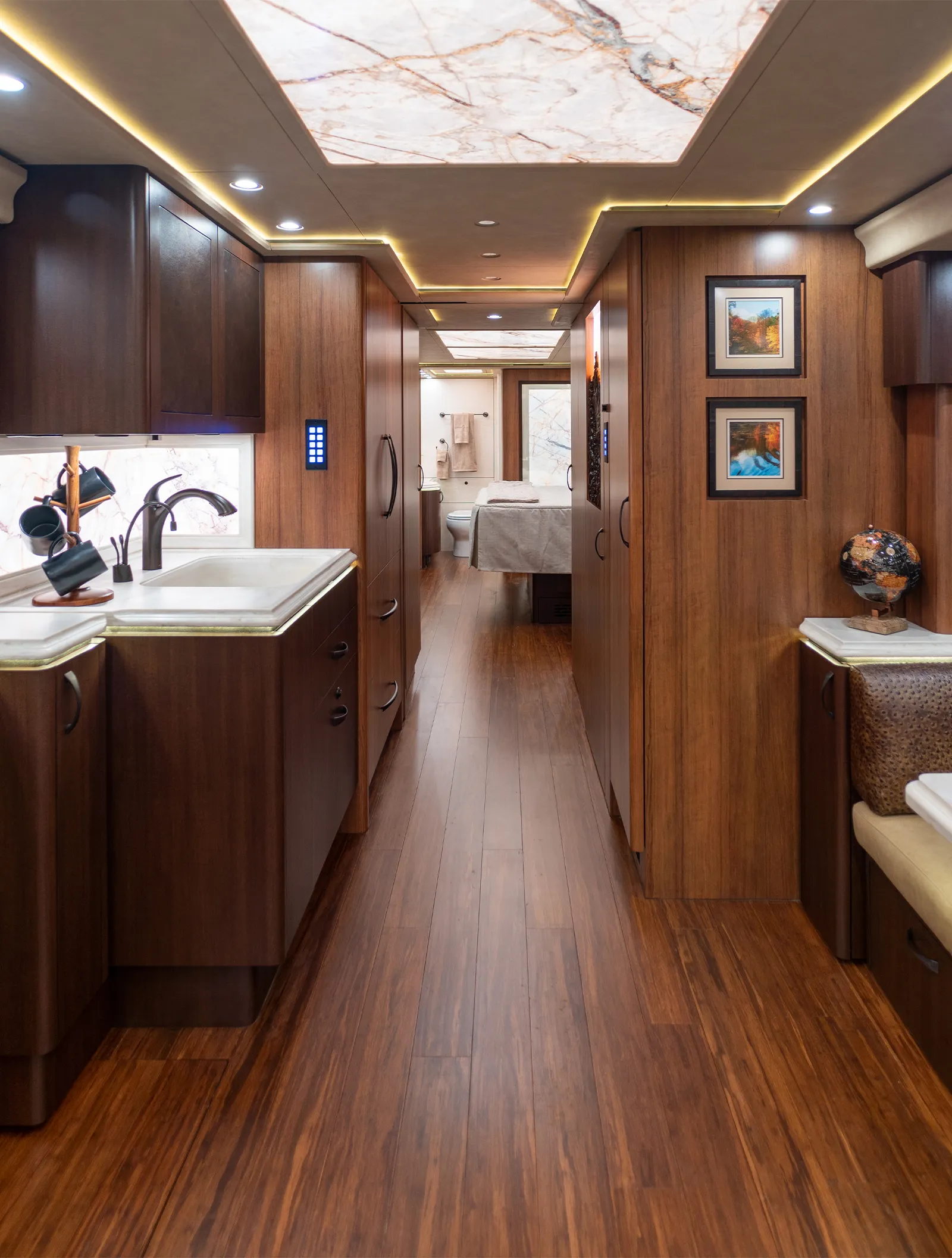 Hardwood Floor Installation on a Marathon Coach