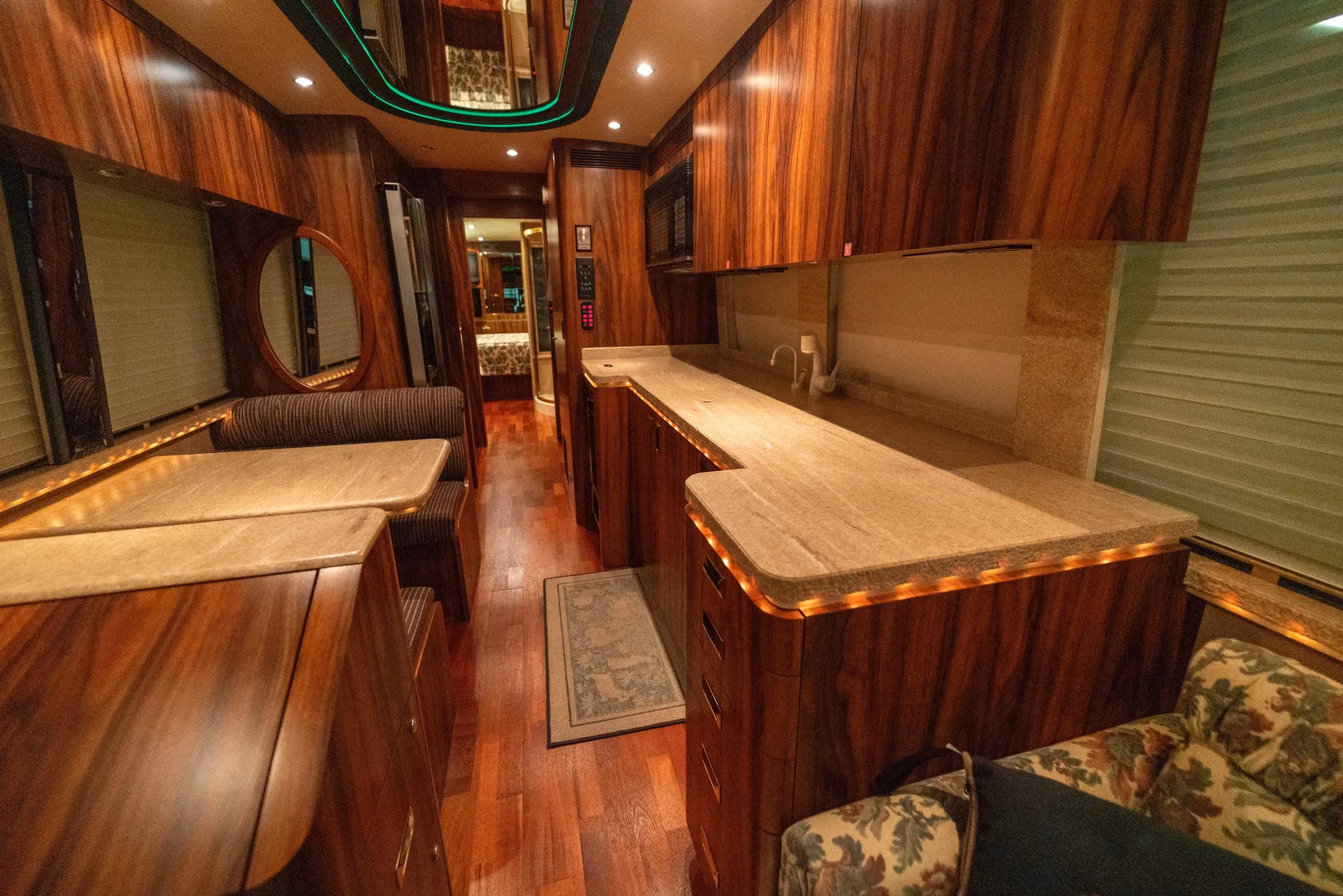 Cabinetry and interior finishes in Marathon Coach 0363