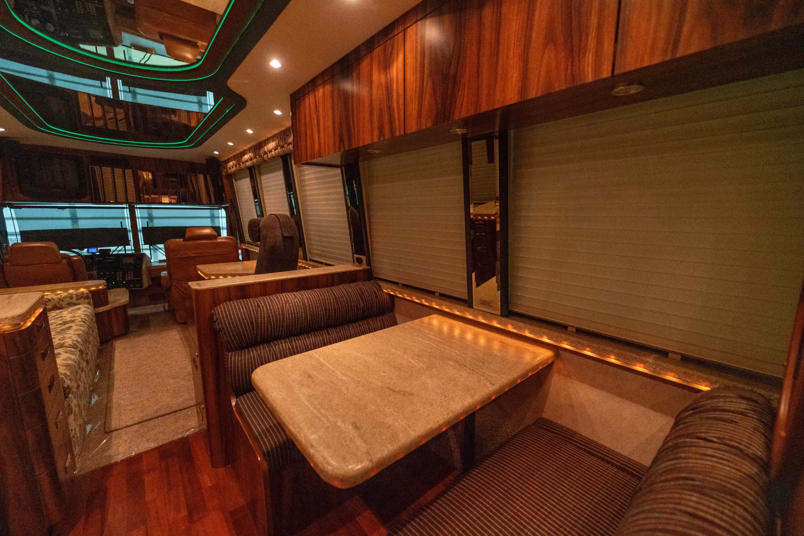 Interior finish detail in Marathon Coach 0363