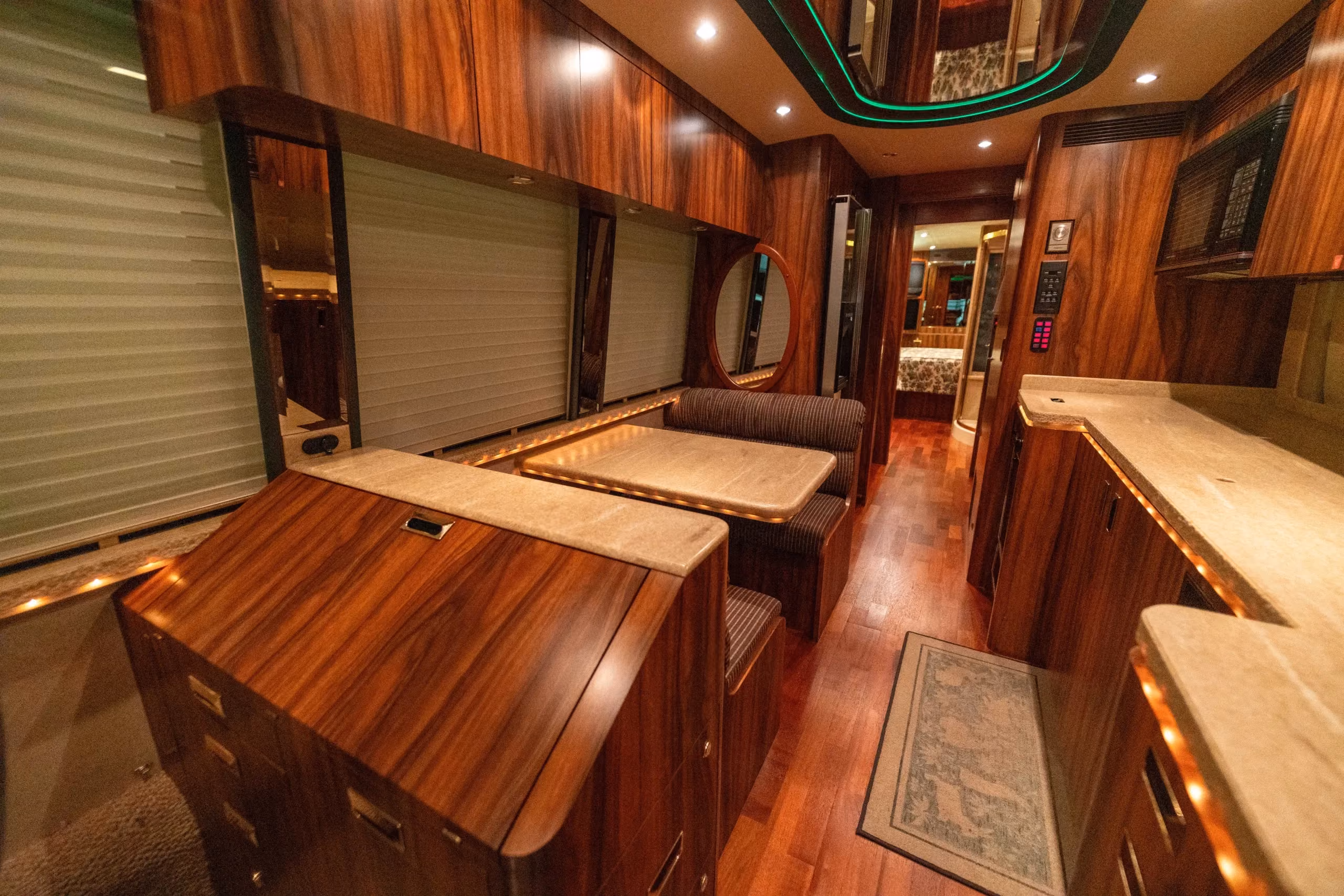 Galley kitchen area of Marathon Coach 0363