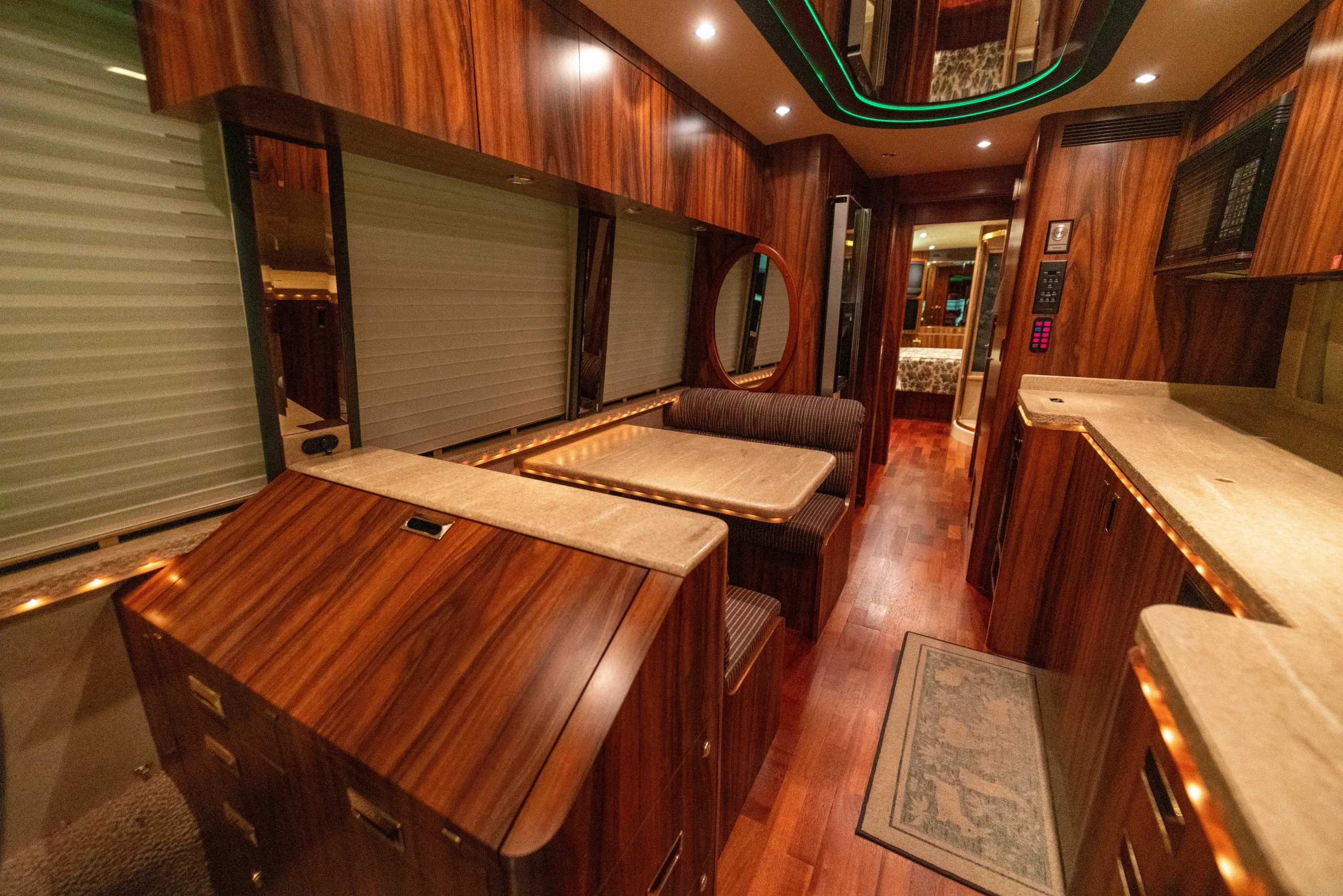 Galley kitchen area of Marathon Coach 0363