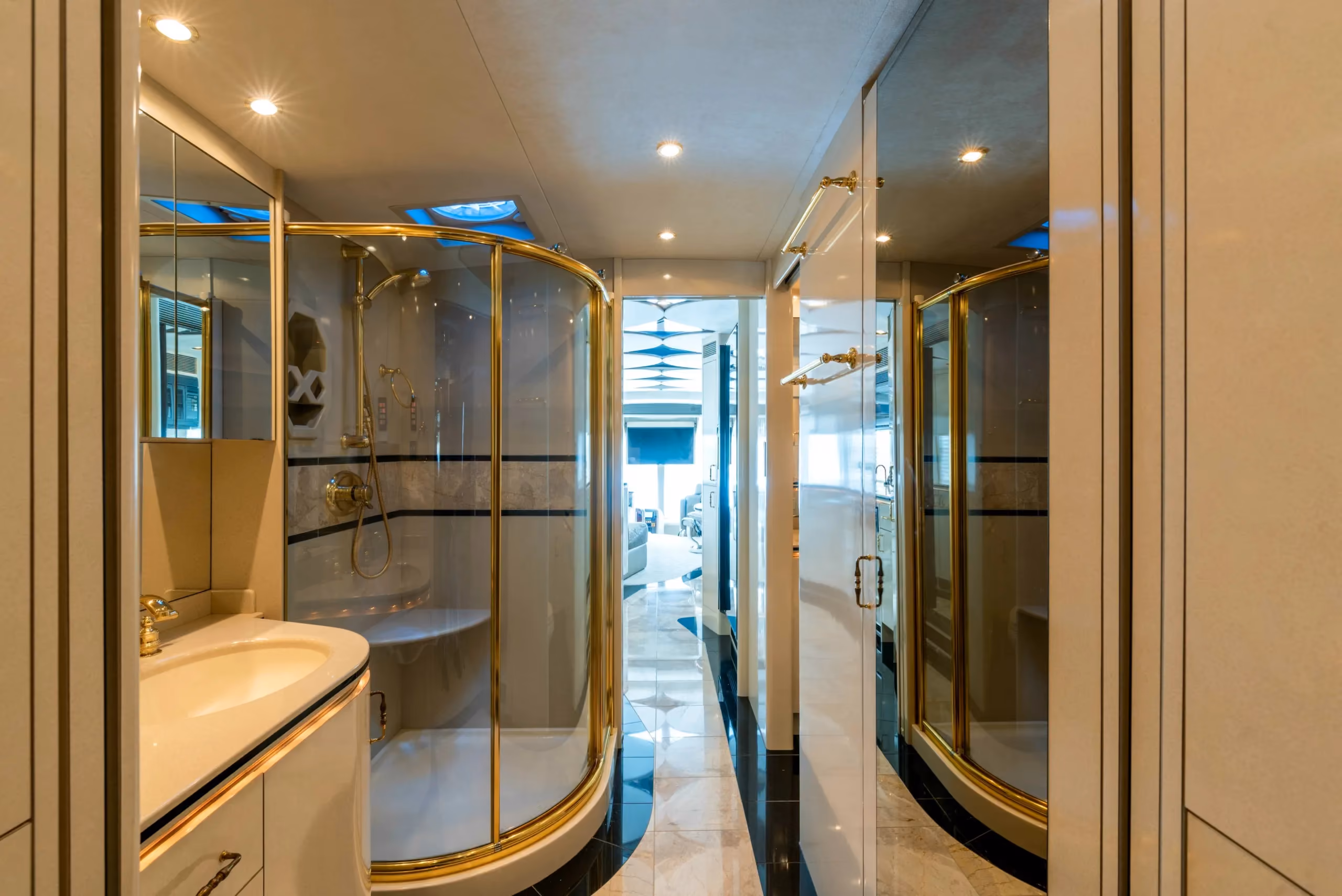 Interior living area of Marathon Coach 0745