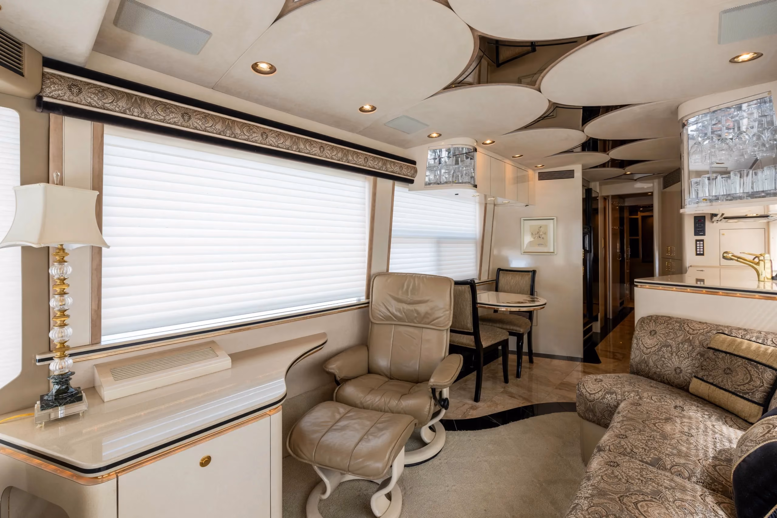 Interior overview of Marathon Coach 0745