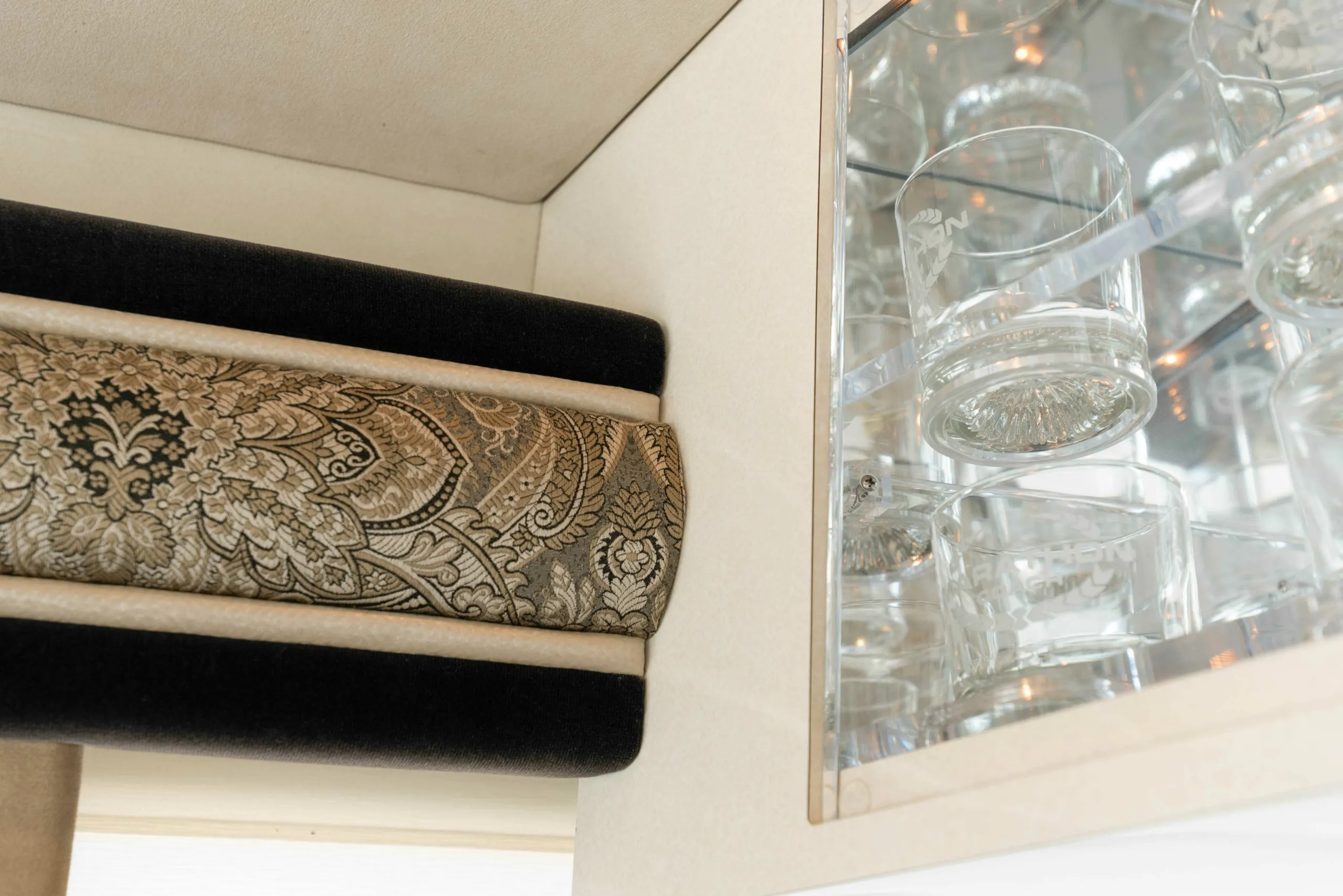 Interior finish detail in Marathon Coach 0745