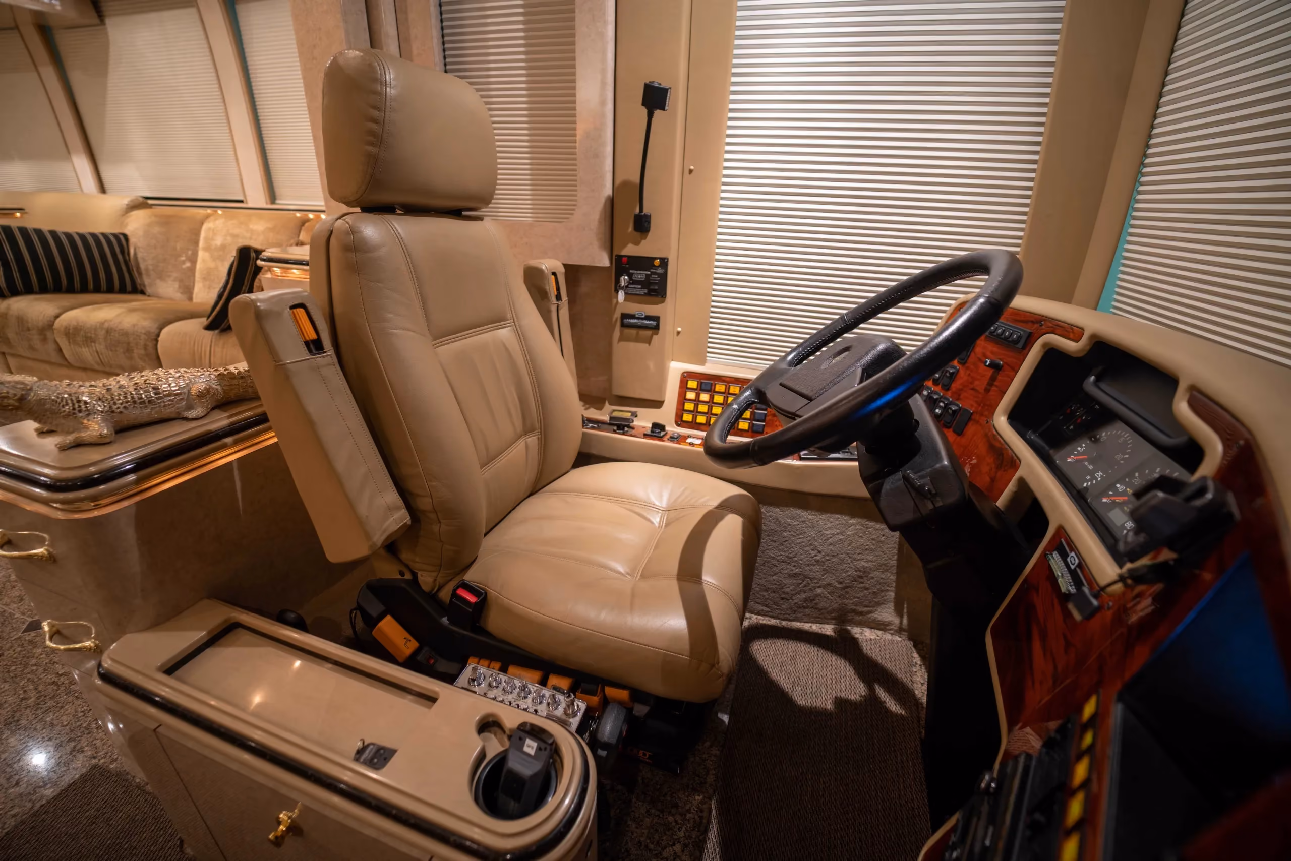 Interior texture close-up in Marathon Coach 0826