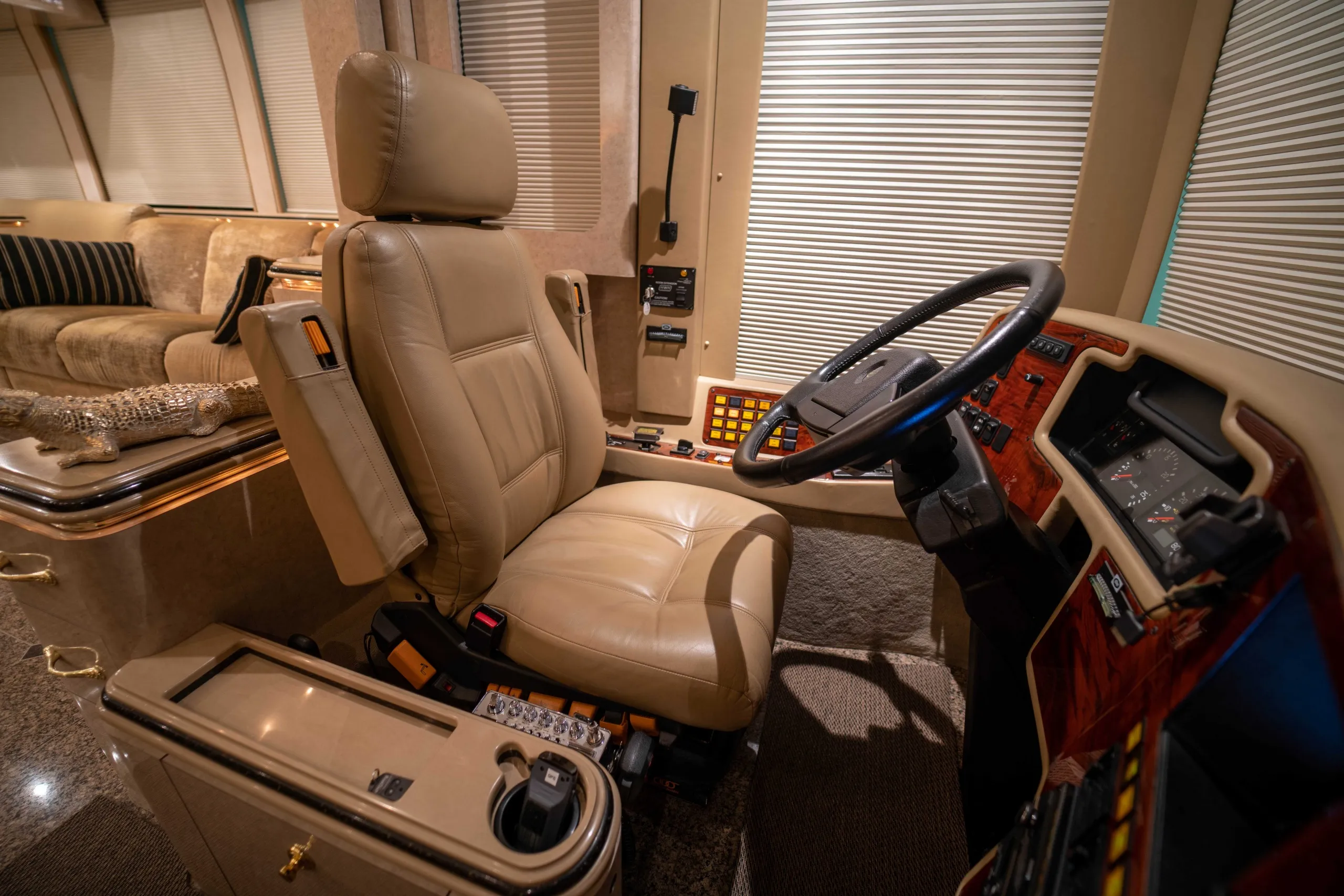 Interior texture close-up in Marathon Coach 0826