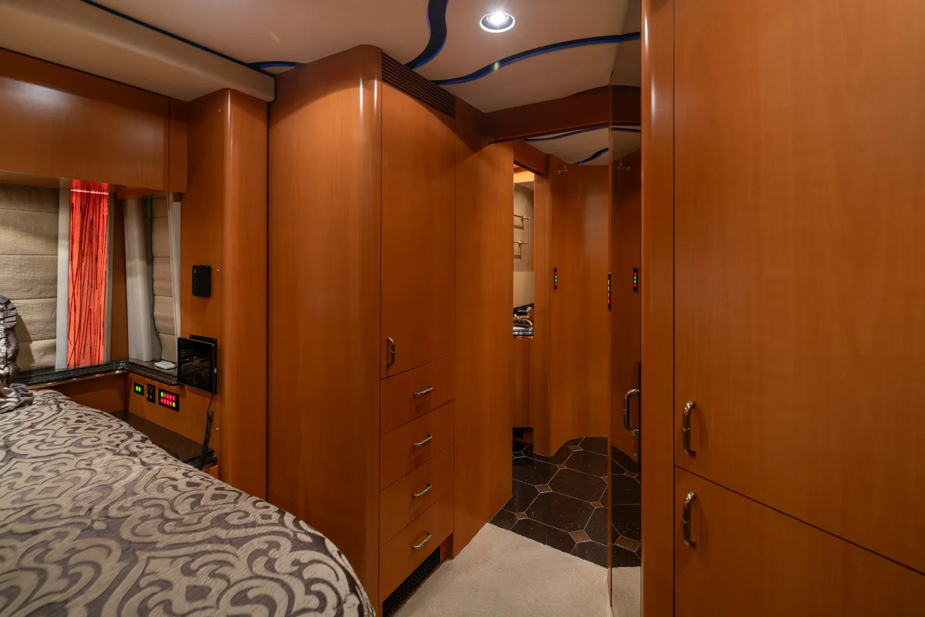 Entertainment center with 32-inch LCD in Marathon Coach 0959
