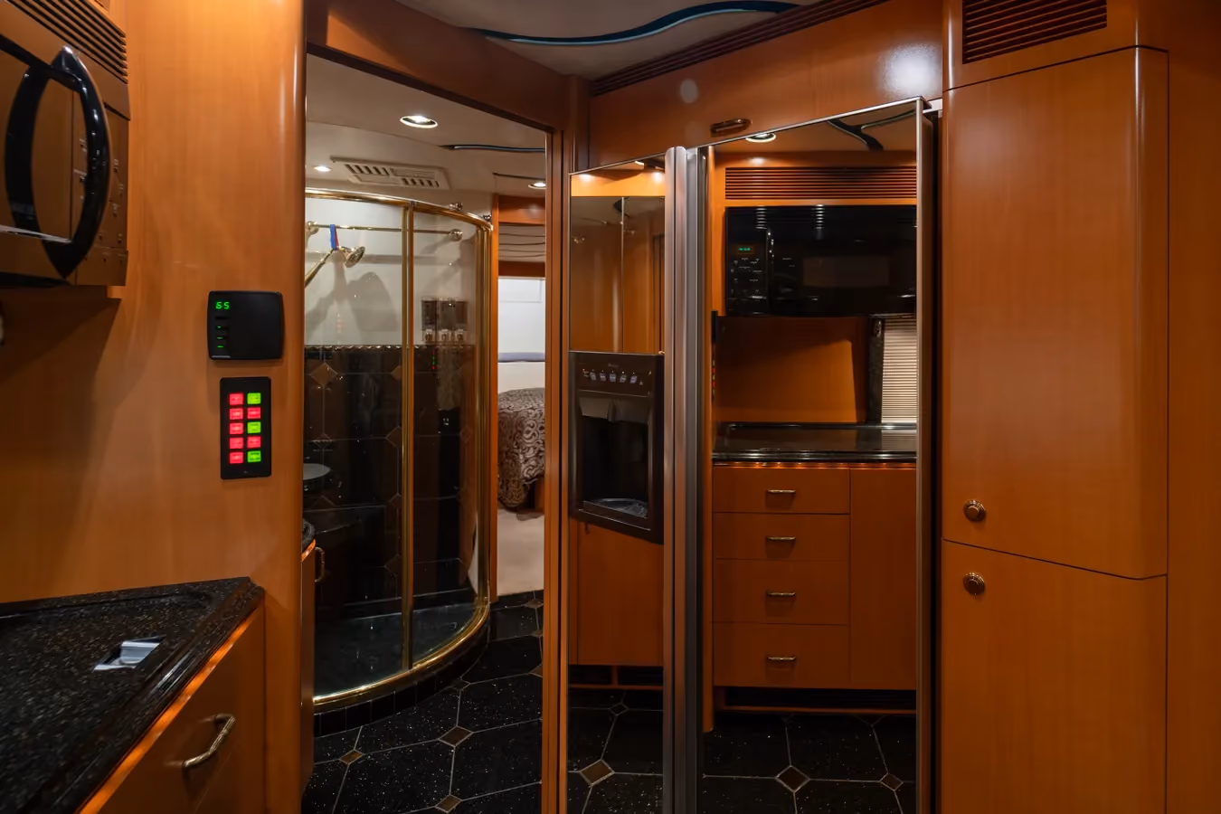 Cabinetry detail close-up in Marathon Coach 0959