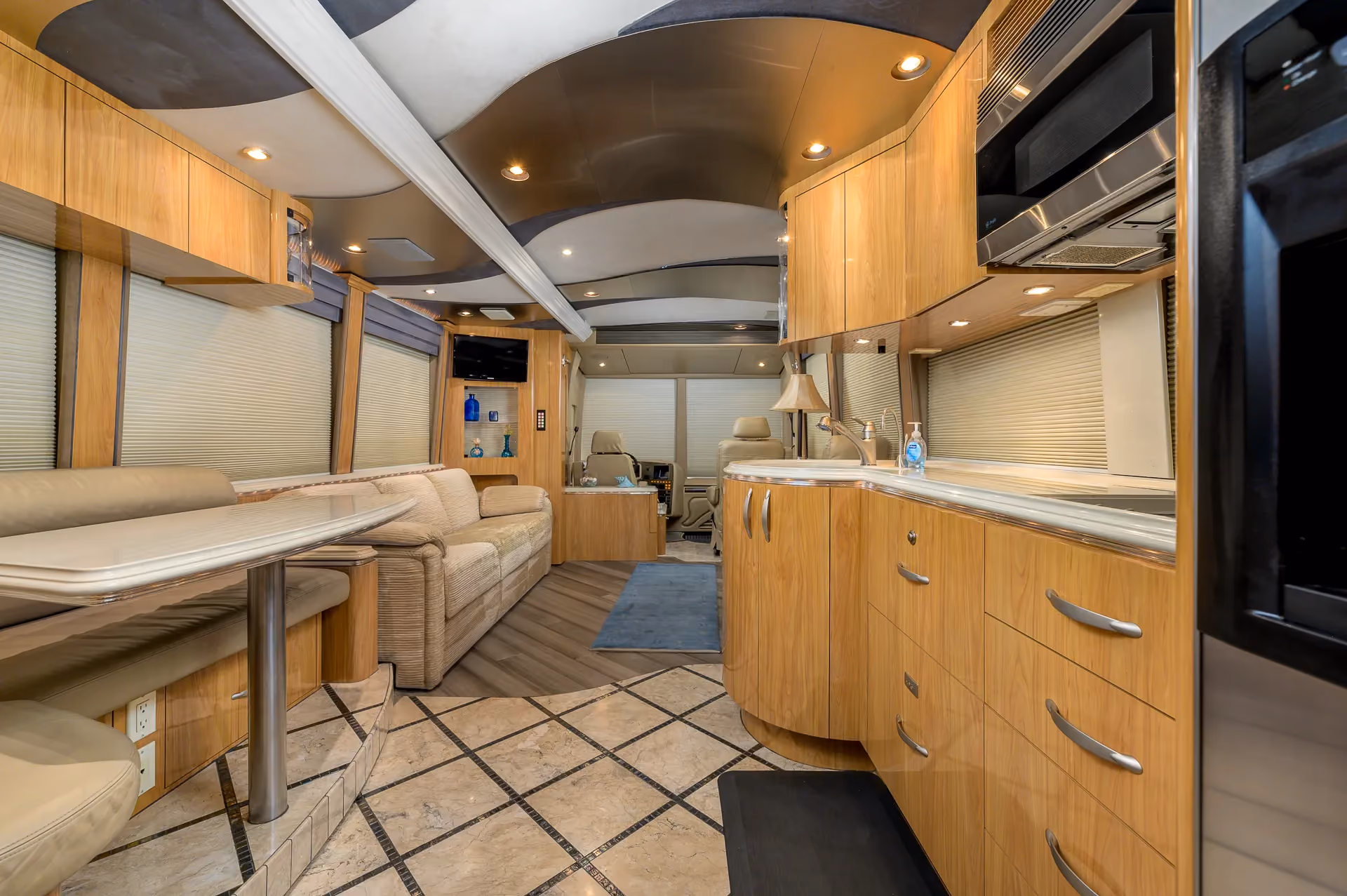 Interior storage in Marathon Coach 0979