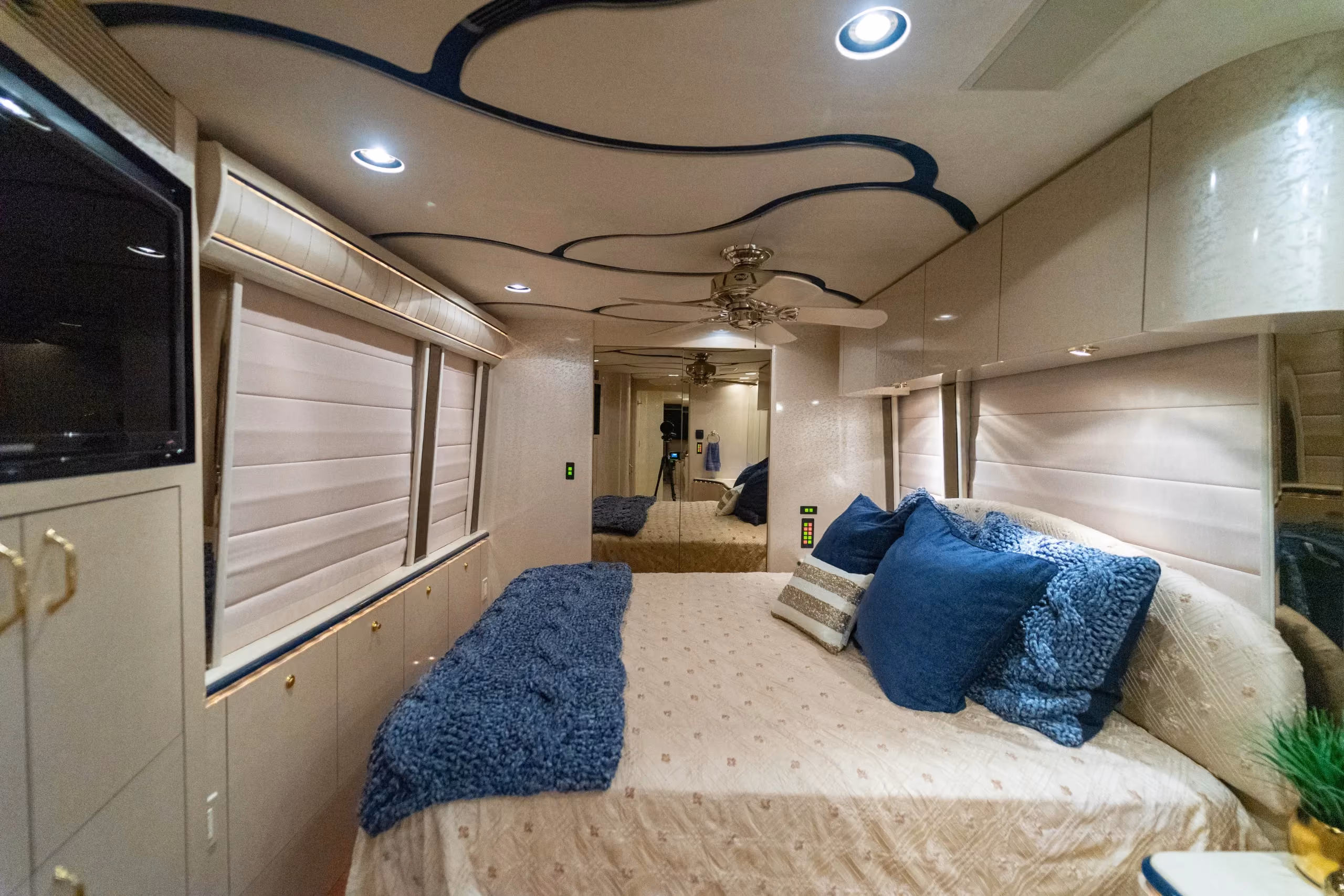 Bedroom cabinetry in Marathon Coach 1006
