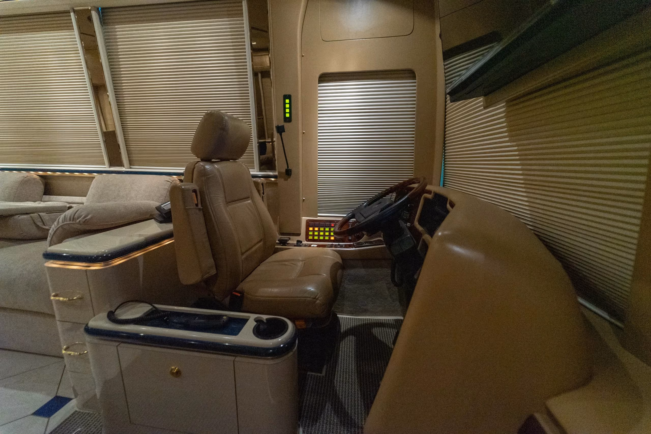 Bedroom cabinetry close-up in Marathon Coach 1006