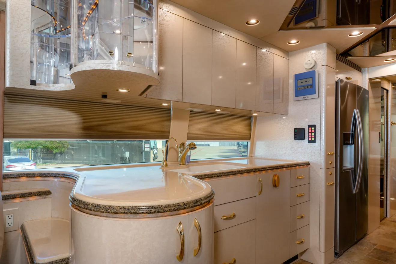 Bathroom area of Marathon Coach 1011