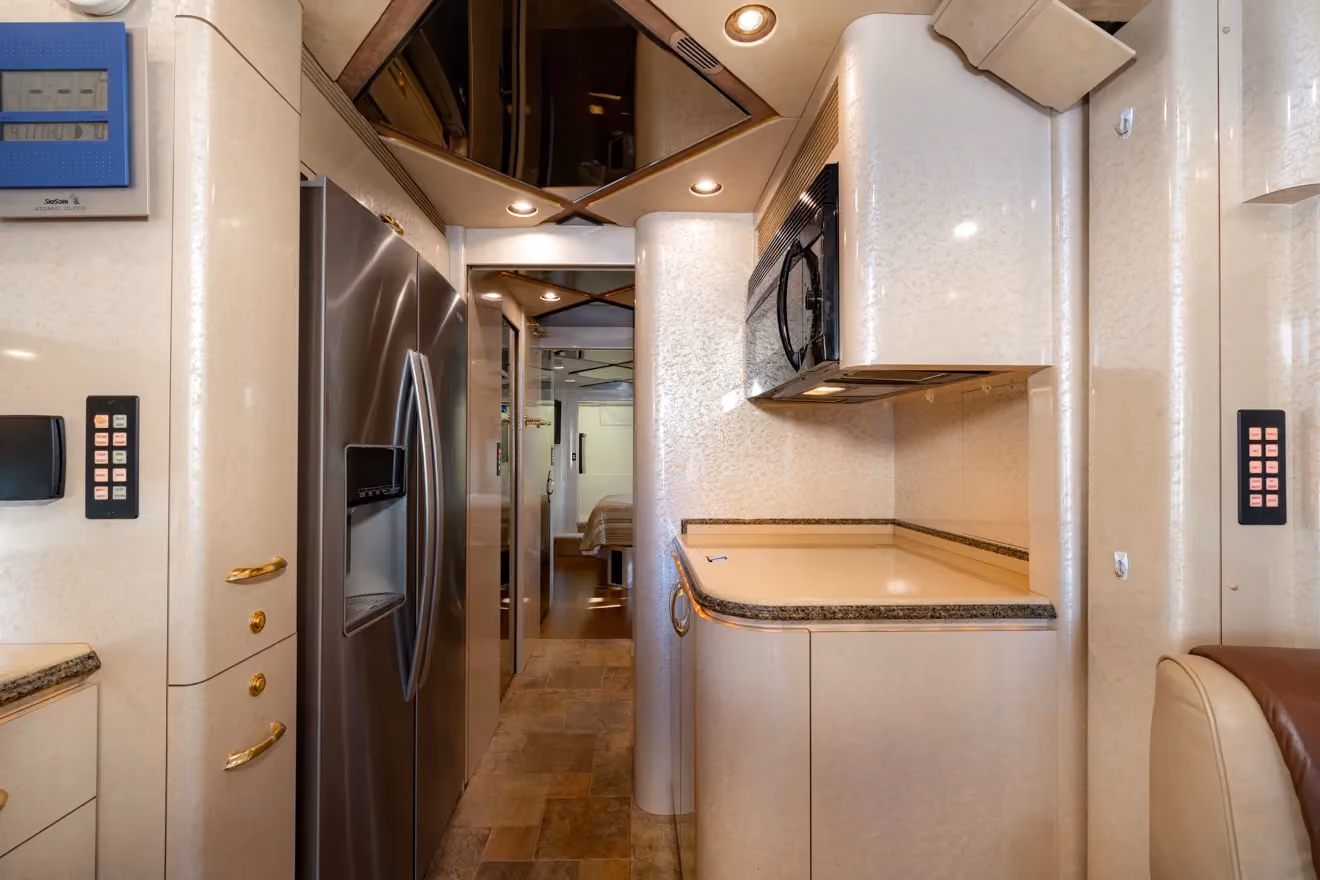 Shower area in Marathon Coach 1011