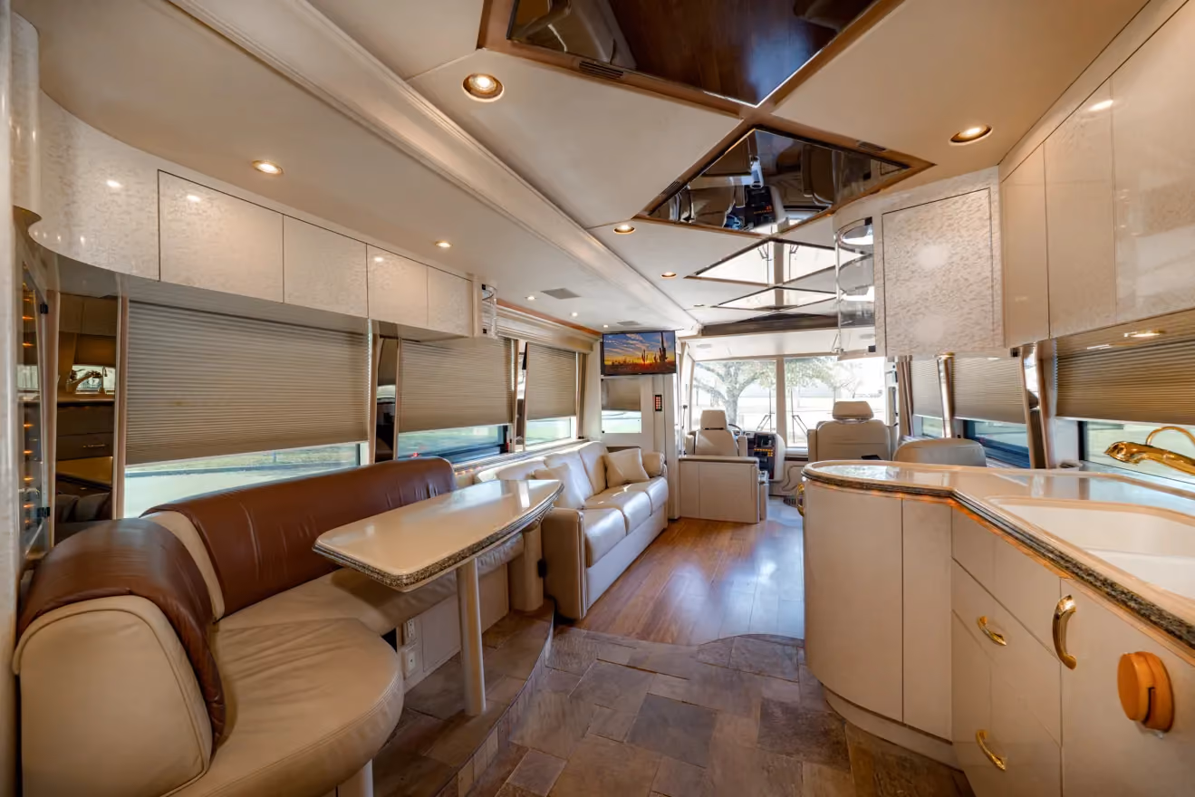 Galley fixture and appliance detail in Marathon Coach 1011