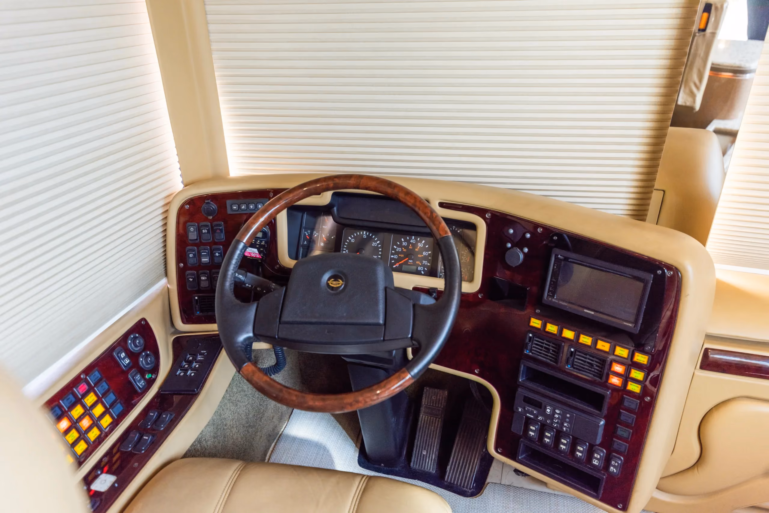 Interior cabinetry detail close-up in Marathon Coach 1032