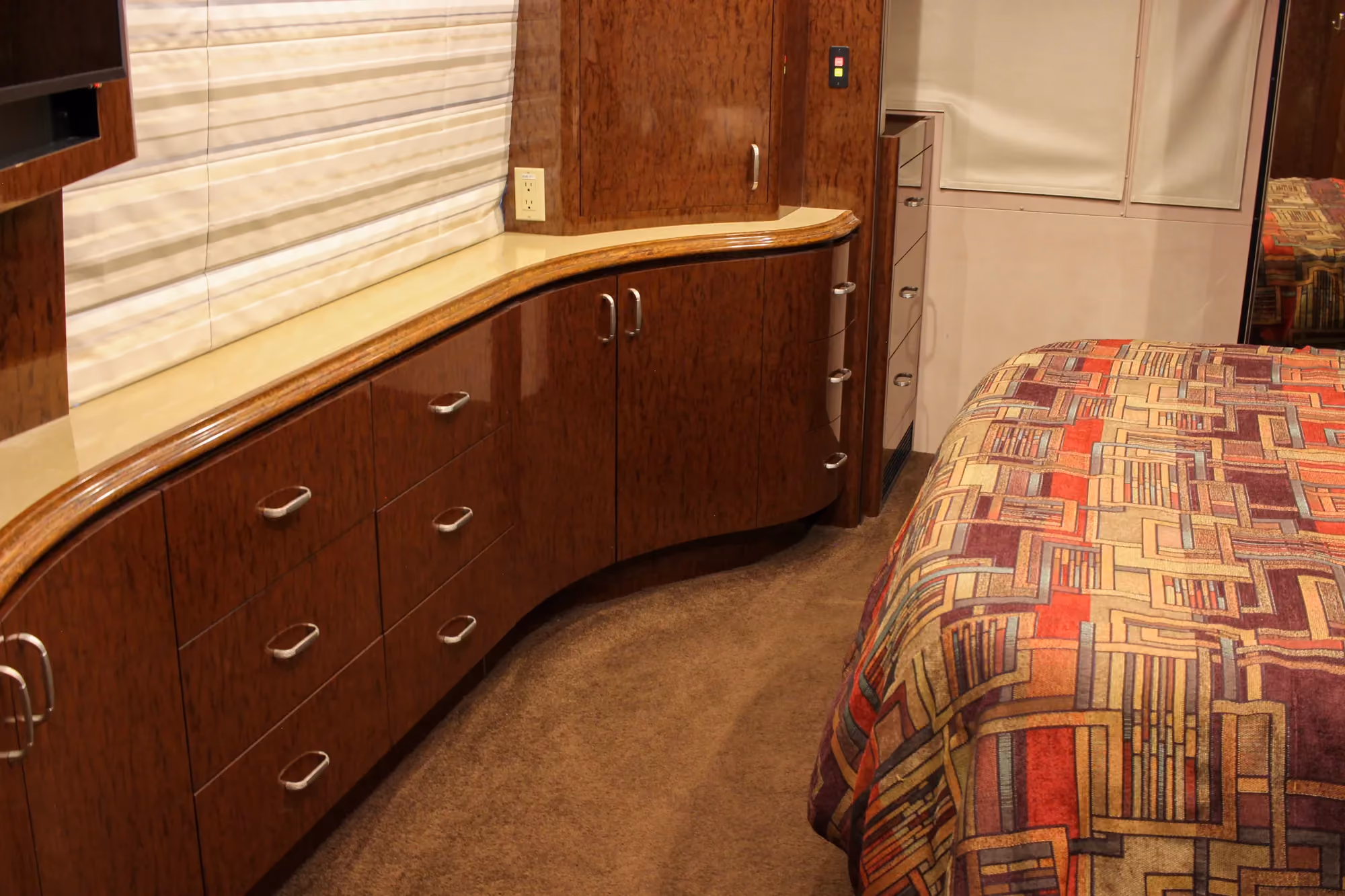 Interior closet and wardrobe in Marathon Coach 1084