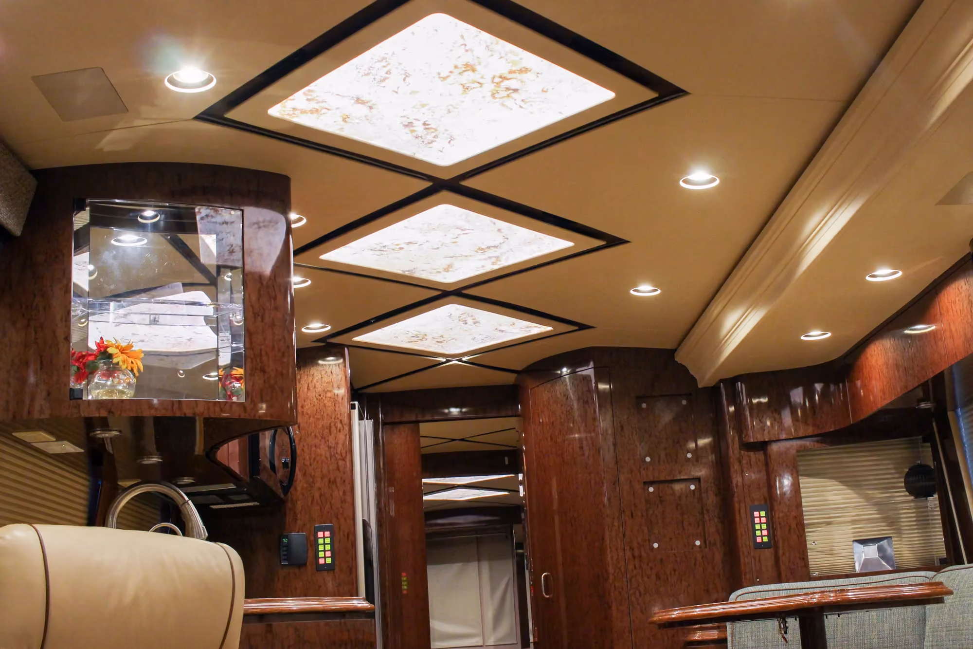 Interior appliance detail in Marathon Coach 1084