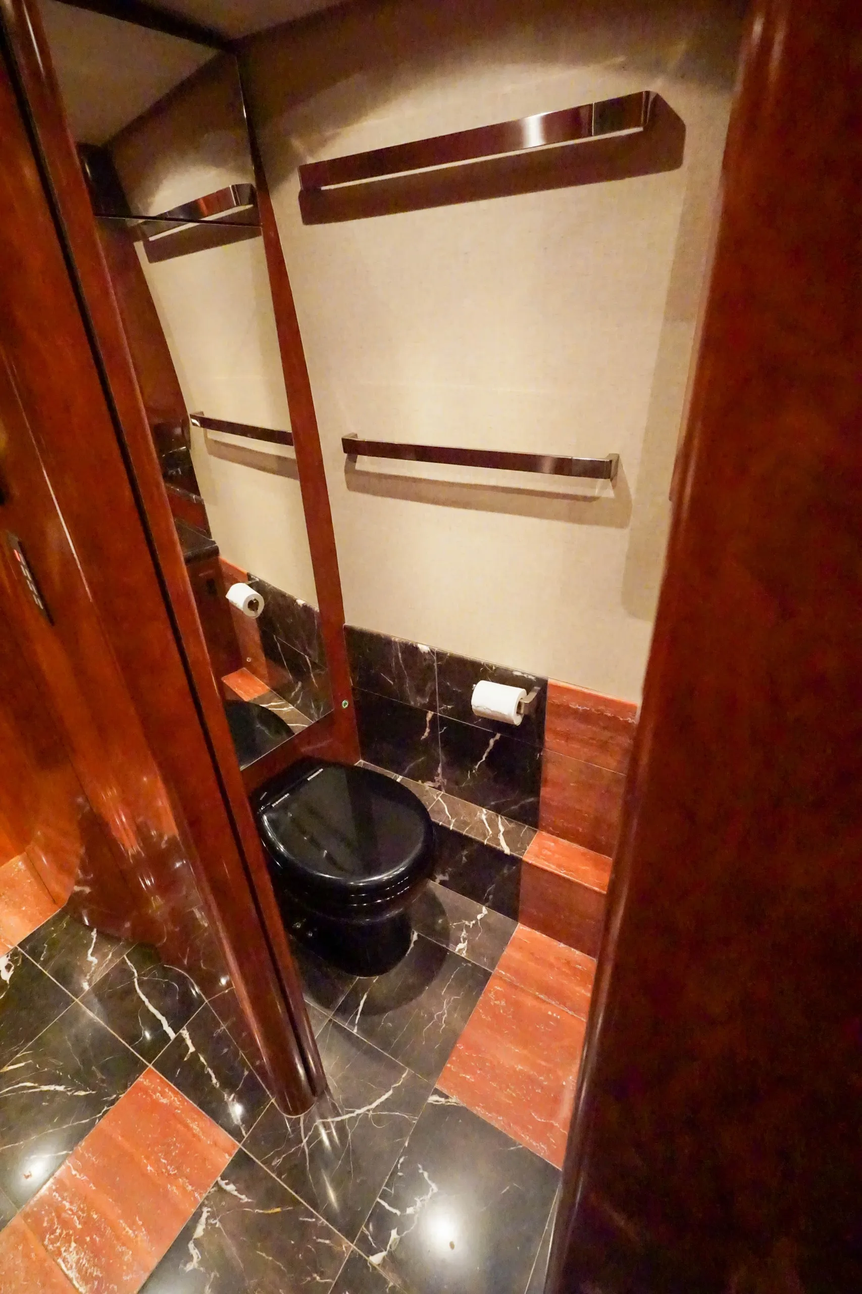 Interior bathroom vanity of Marathon Coach 1097