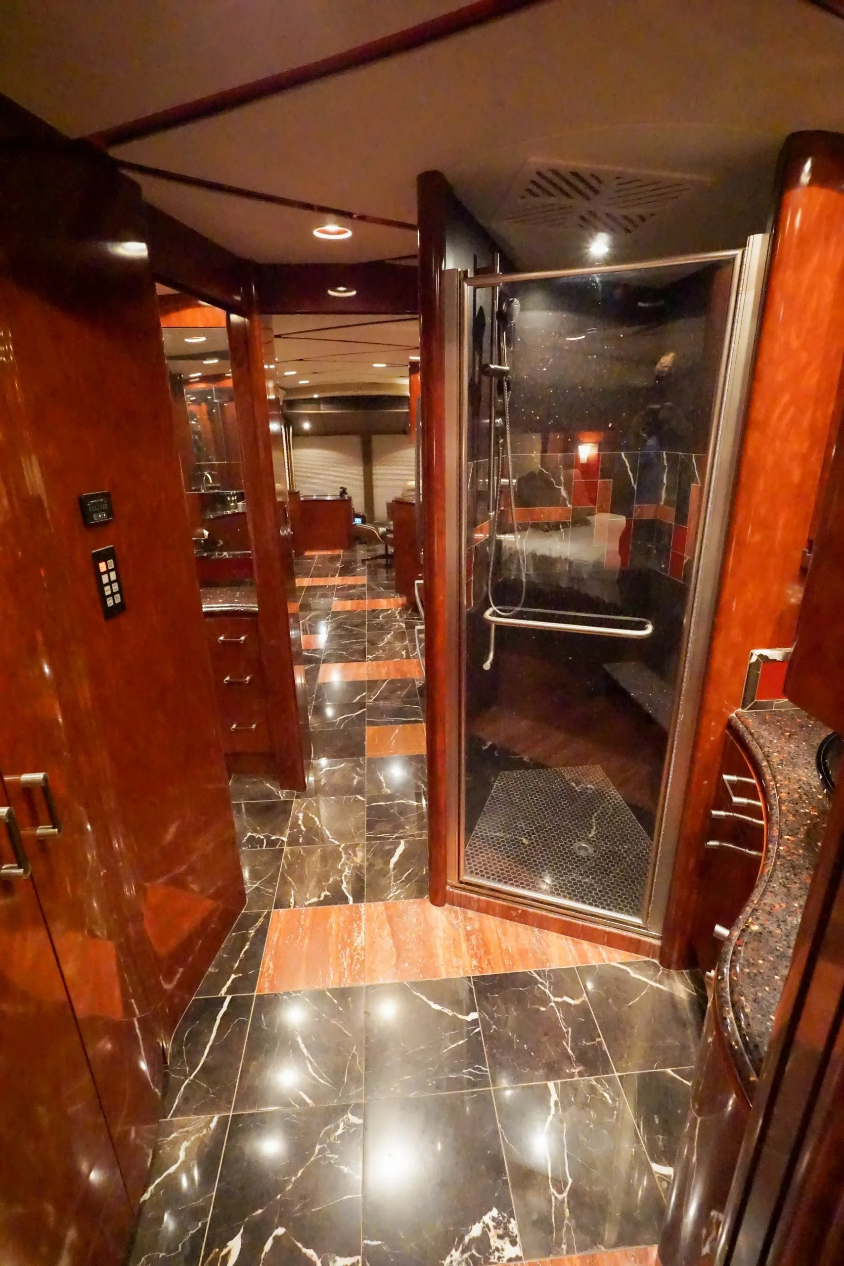 Interior living space of Marathon Coach 1097