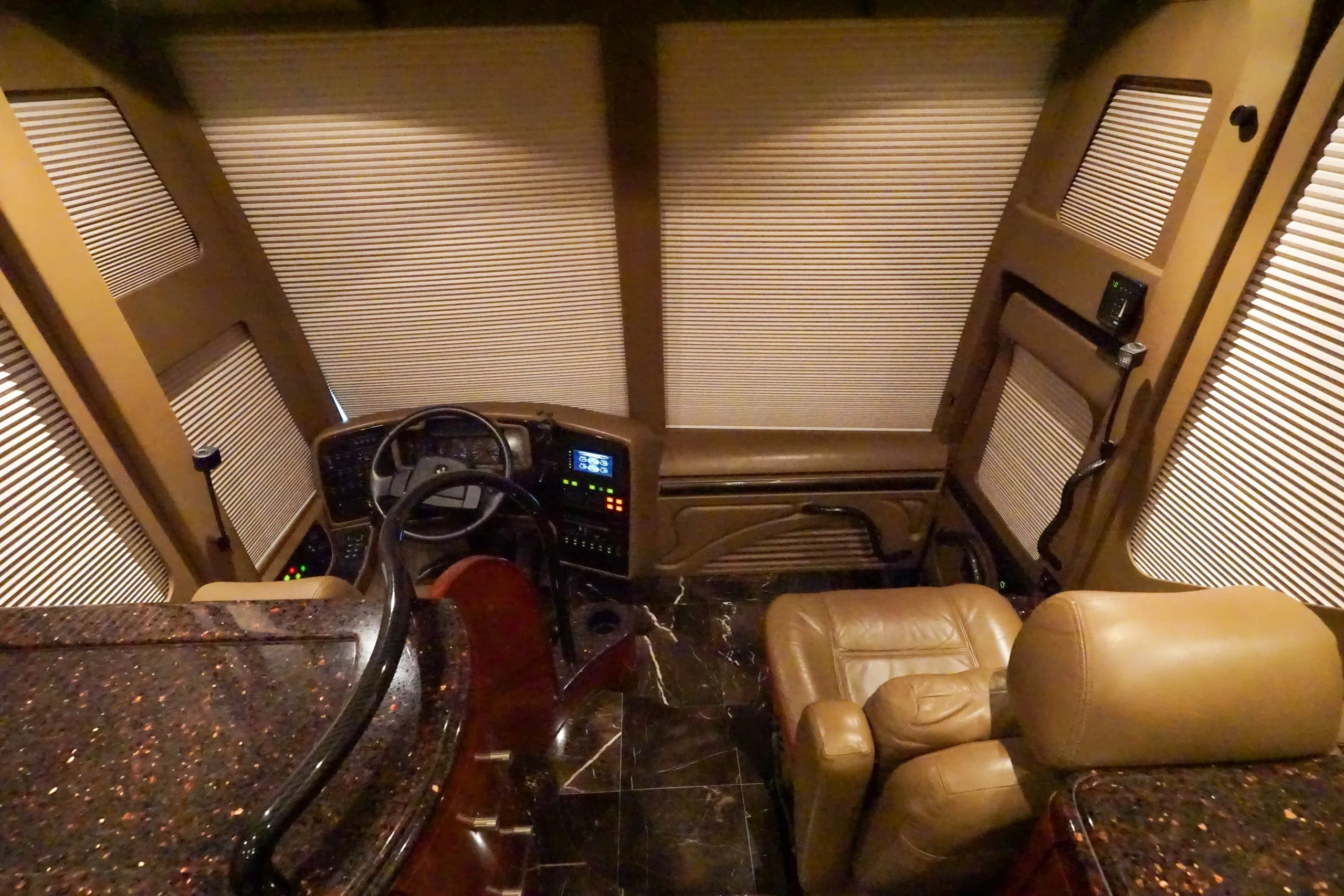 Interior countertop detail in Marathon Coach 1097