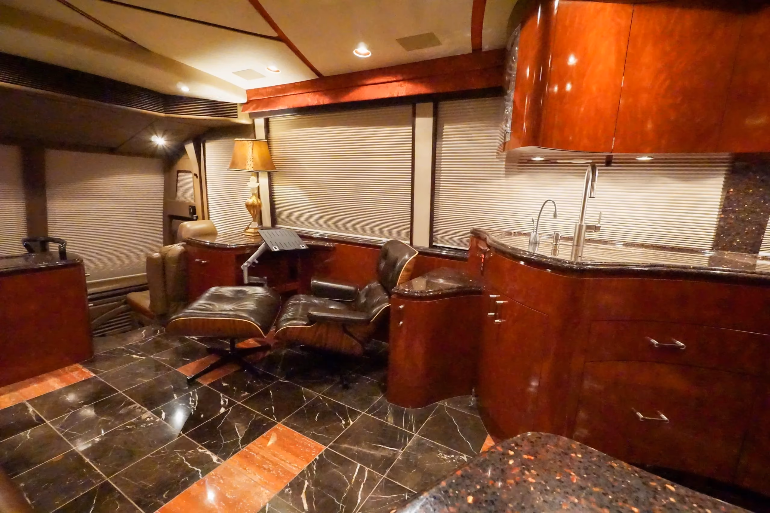 Interior galley fixture detail in Marathon Coach 1097