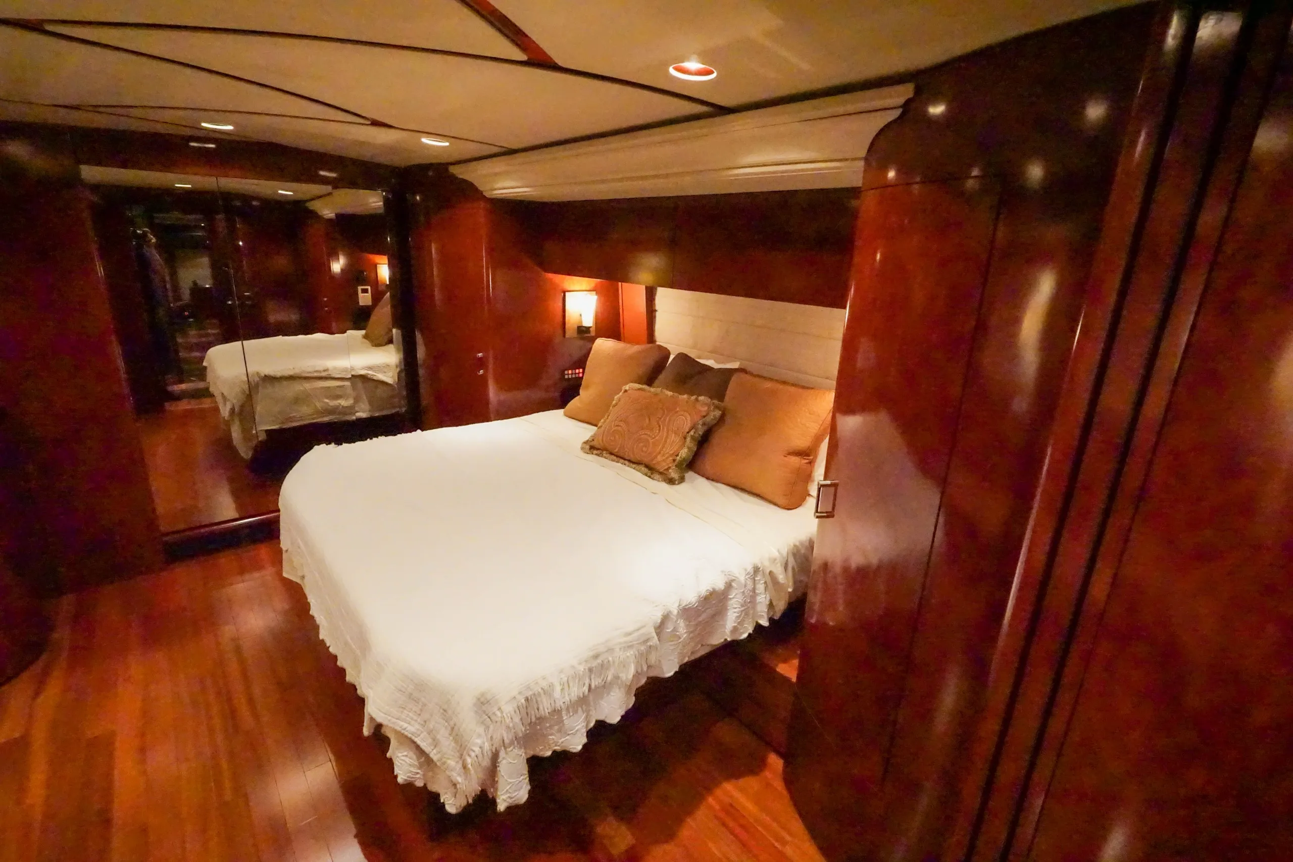 Interior rear bedroom suite of Marathon Coach 1097