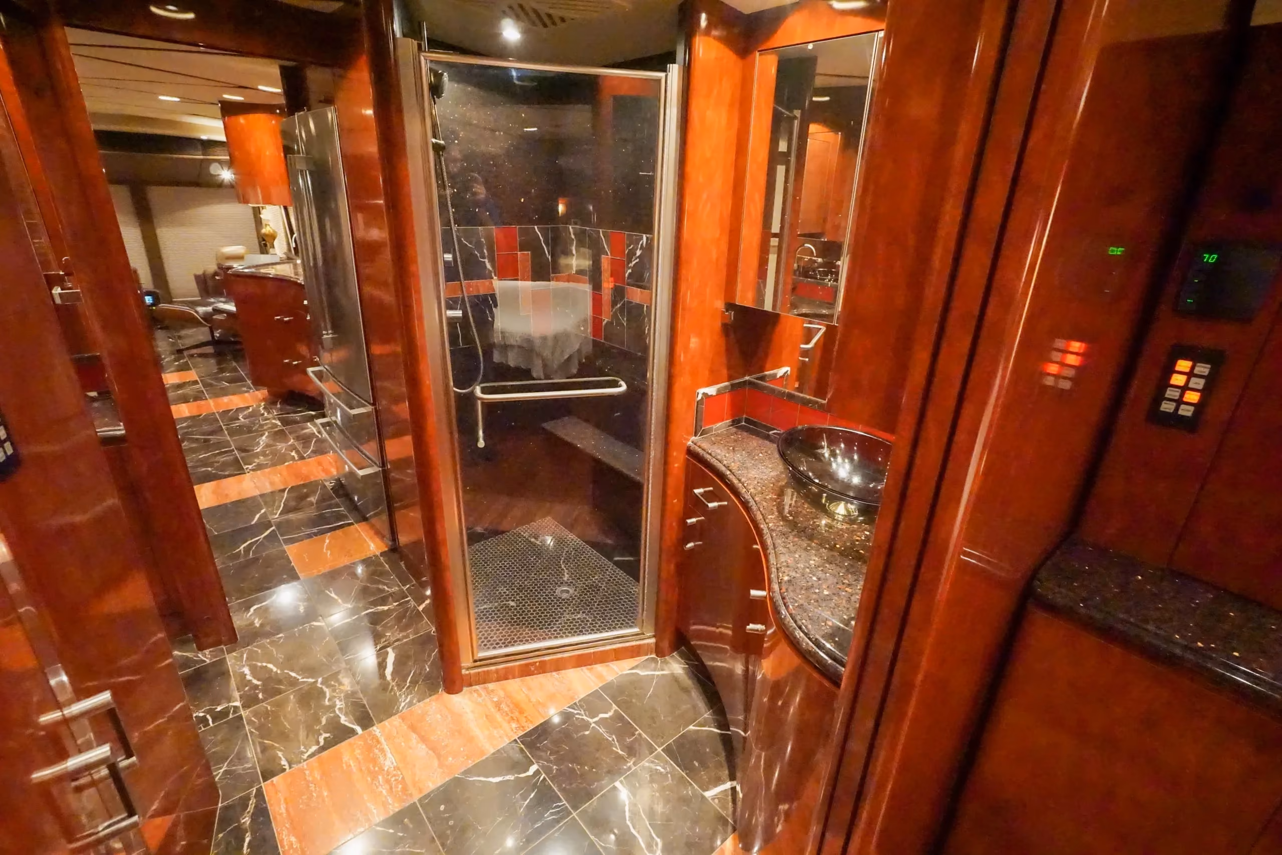Interior detail of Marathon Coach 1097
