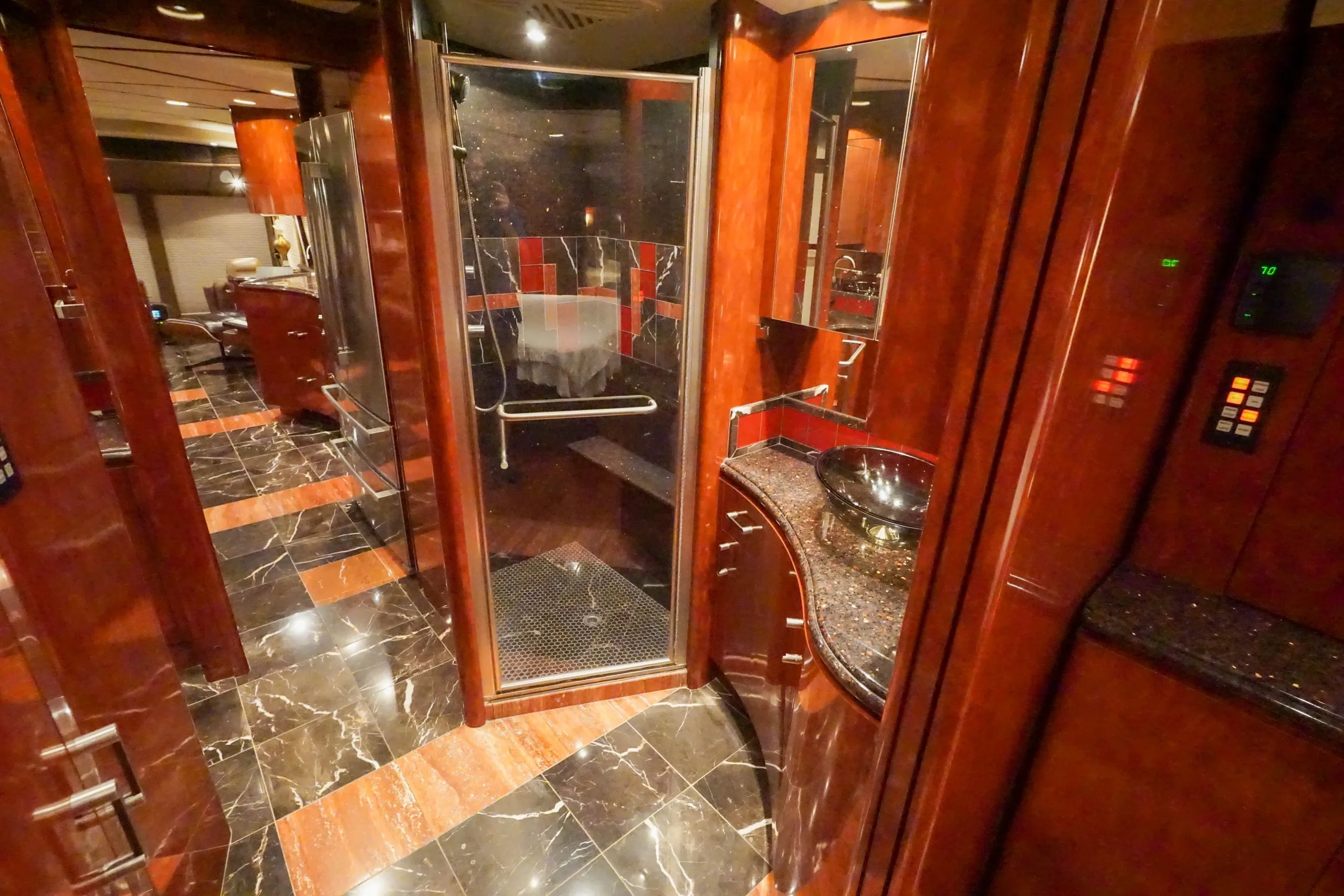 Interior detail of Marathon Coach 1097