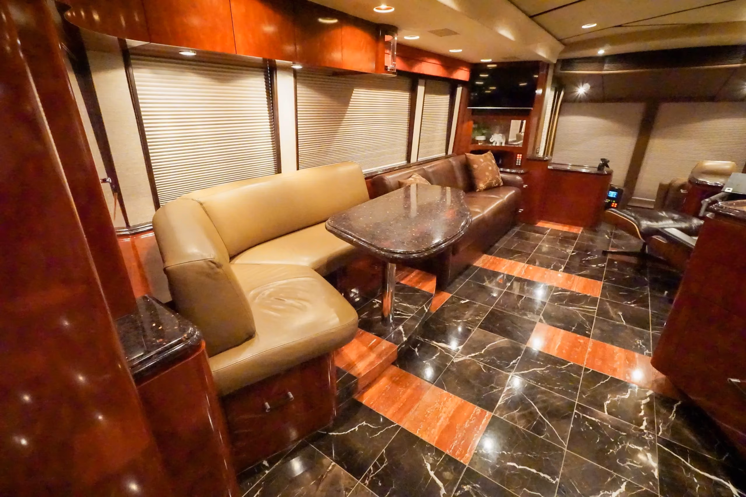 Interior finish and trim detail in Marathon Coach 1097