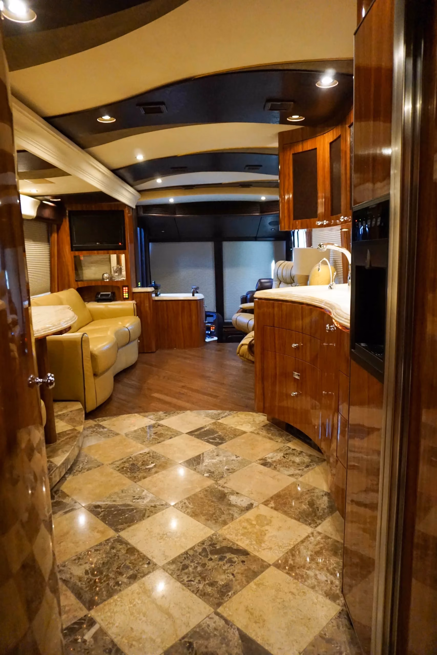 Interior closet and wardrobe in Marathon Coach 1135