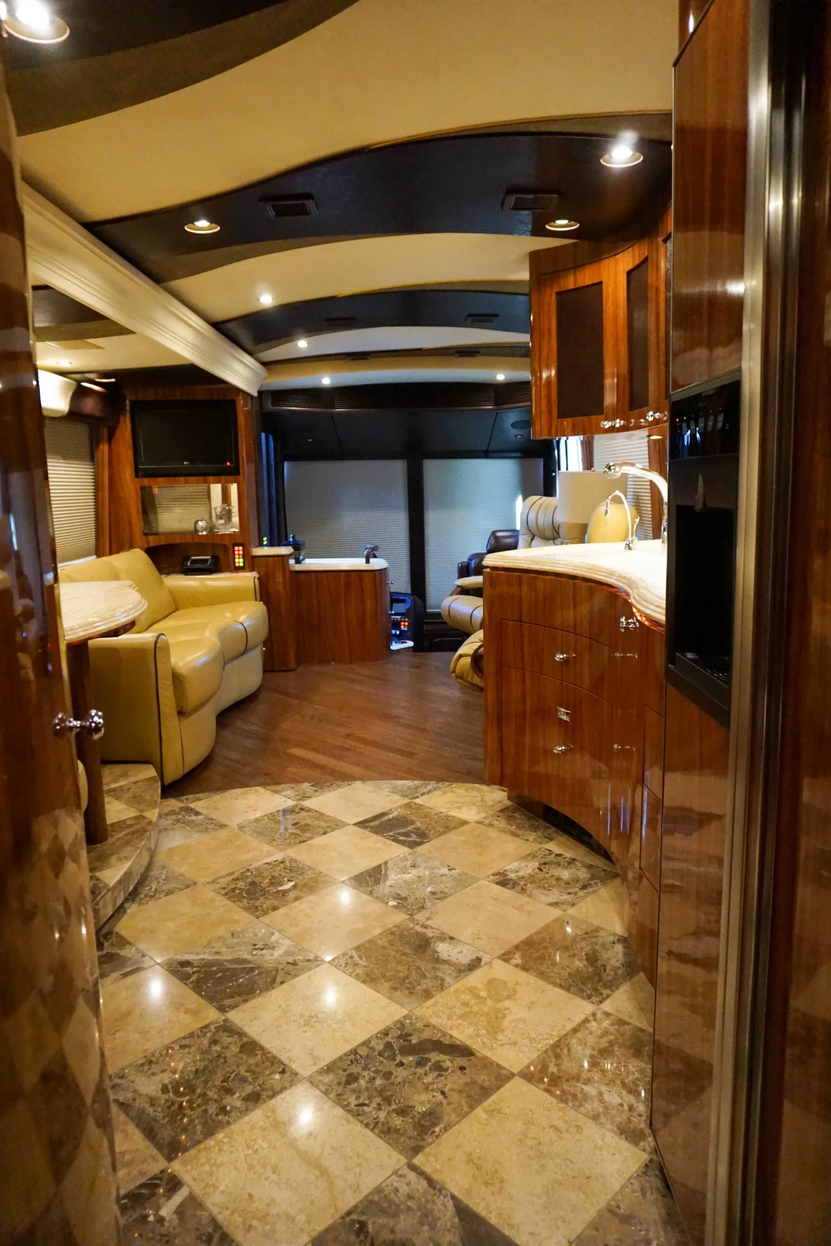 Interior closet and wardrobe in Marathon Coach 1135