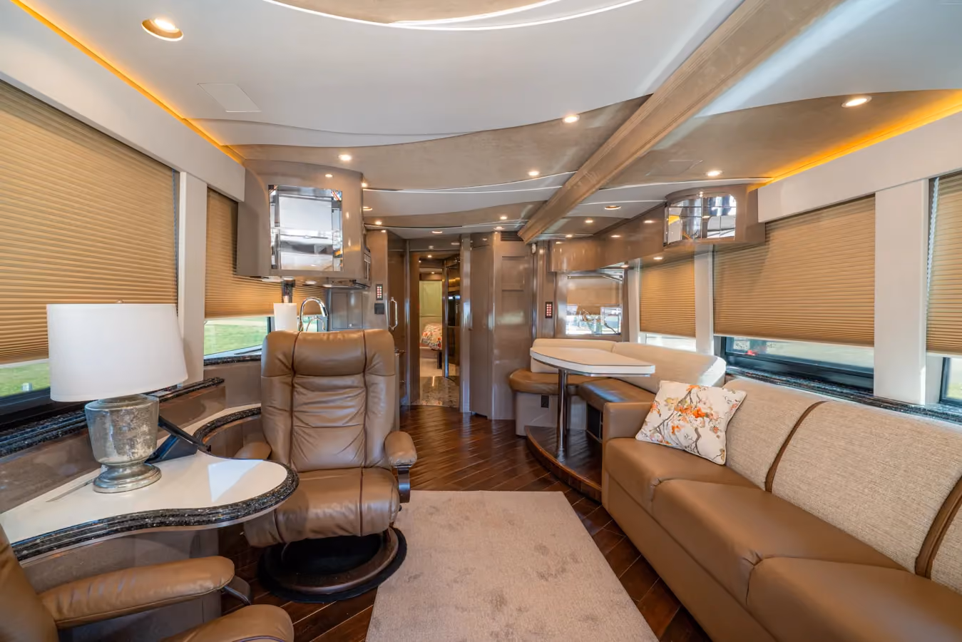 Interior salon of 2009 Marathon Coach 1153