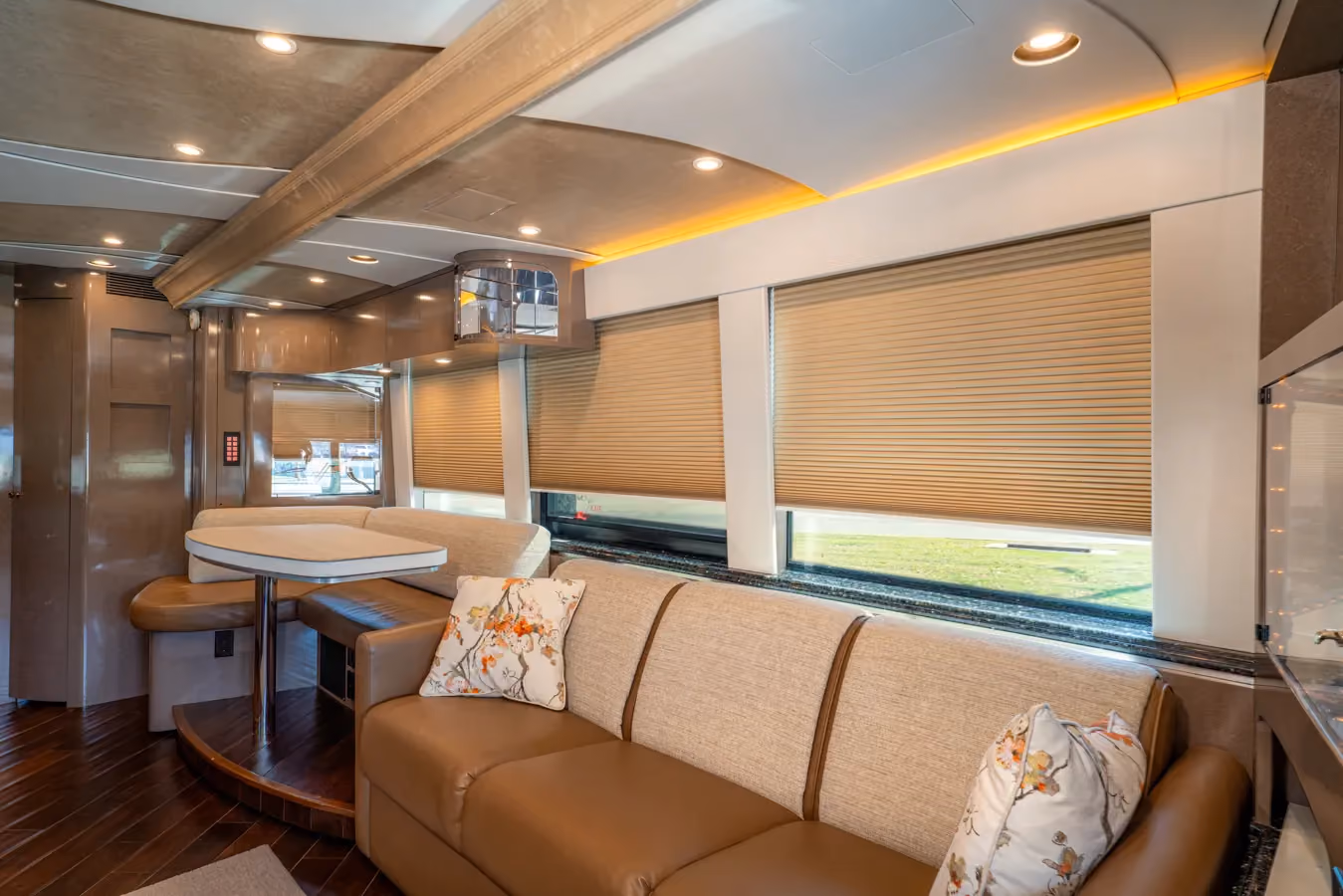Interior overview of Marathon Coach 1153