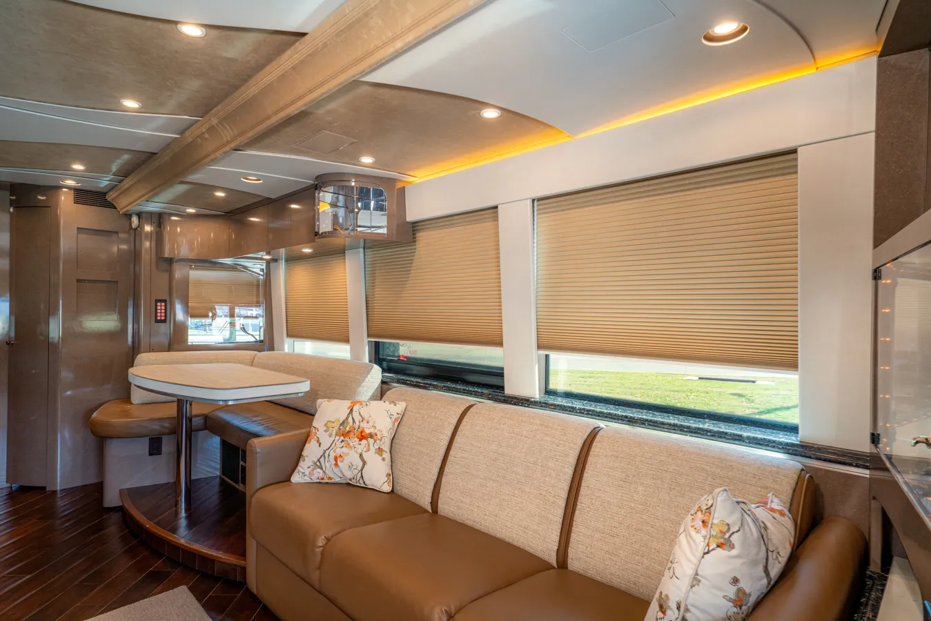 Interior overview of Marathon Coach 1153
