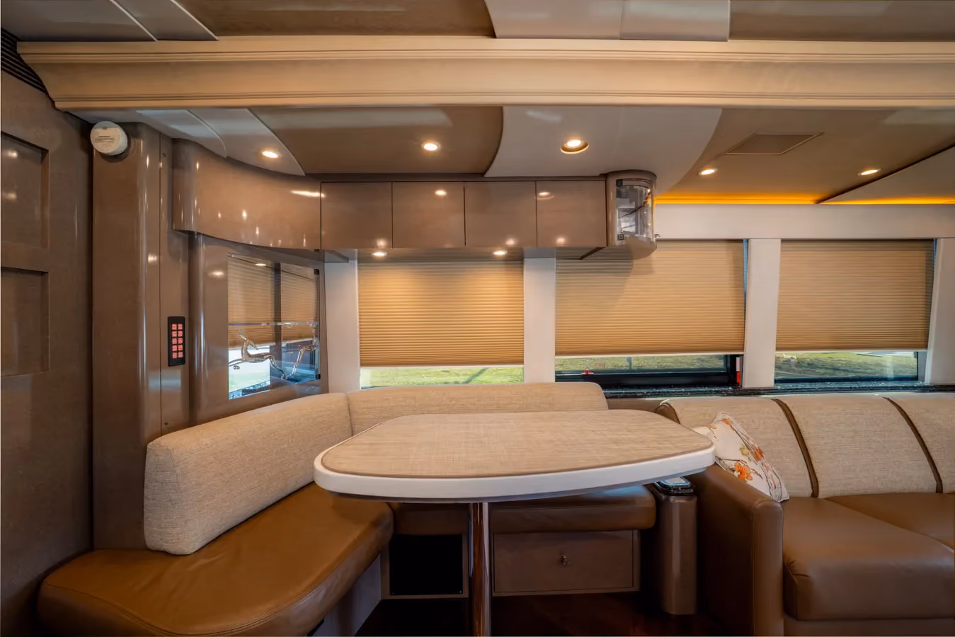 Interior bedroom cabinetry in Marathon Coach 1153