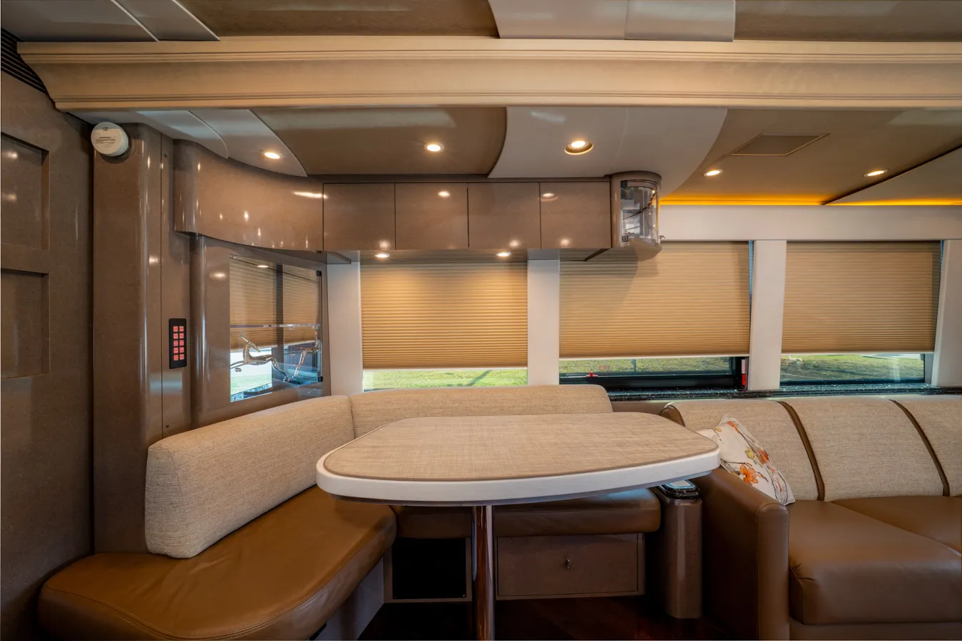 Interior bedroom cabinetry in Marathon Coach 1153