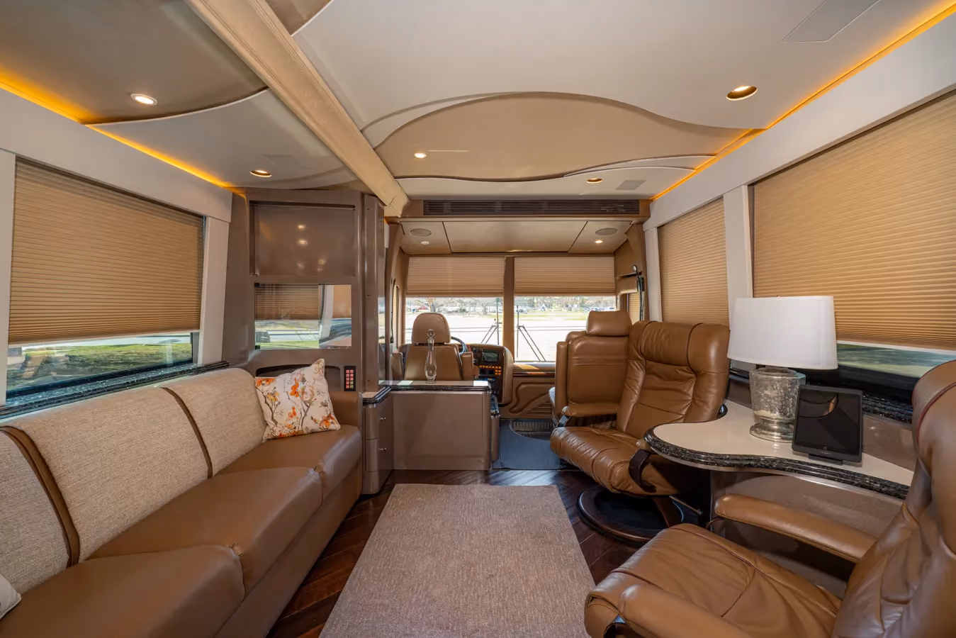Interior storage area of Marathon Coach 1153