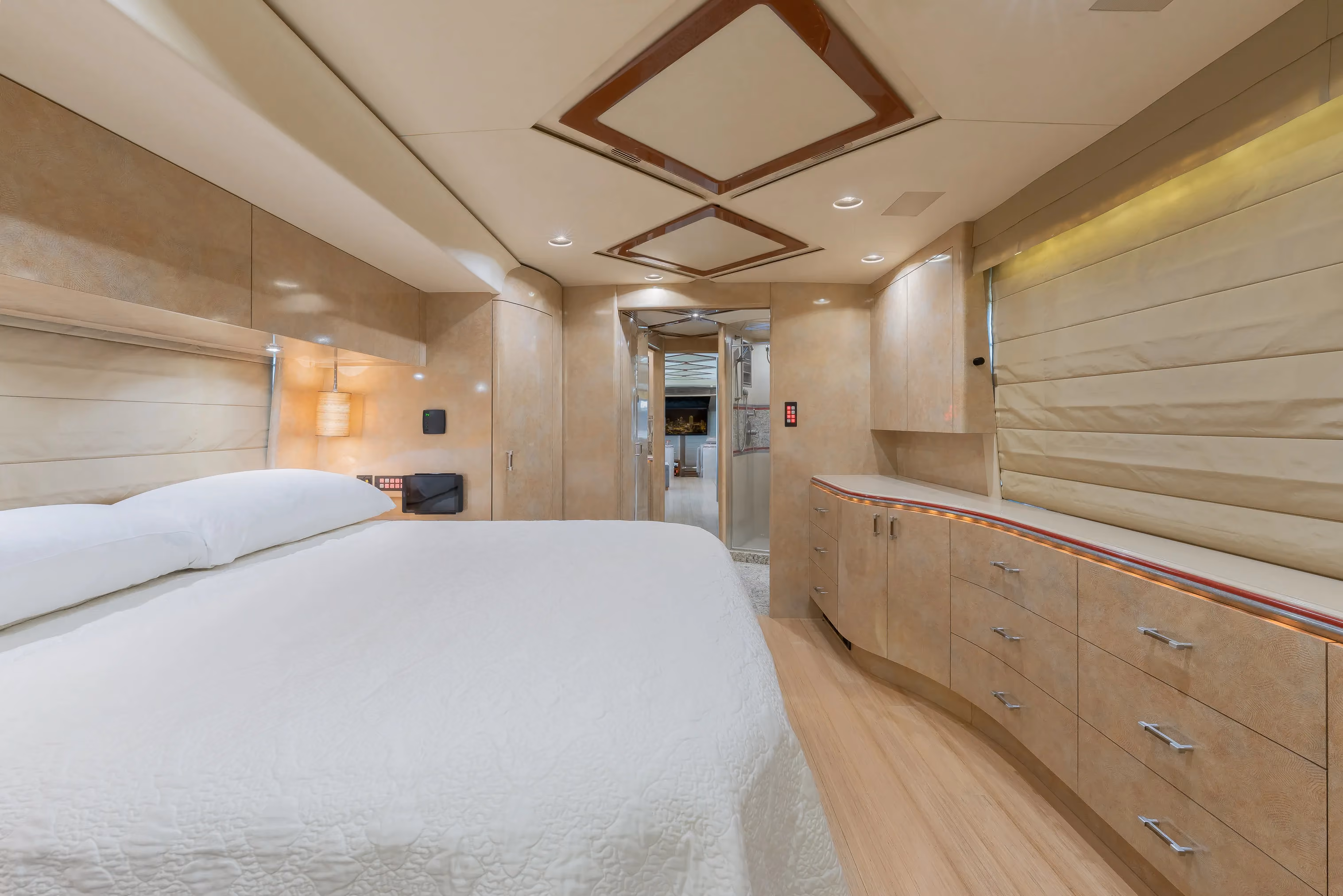 Interior living space of Marathon Coach 1154