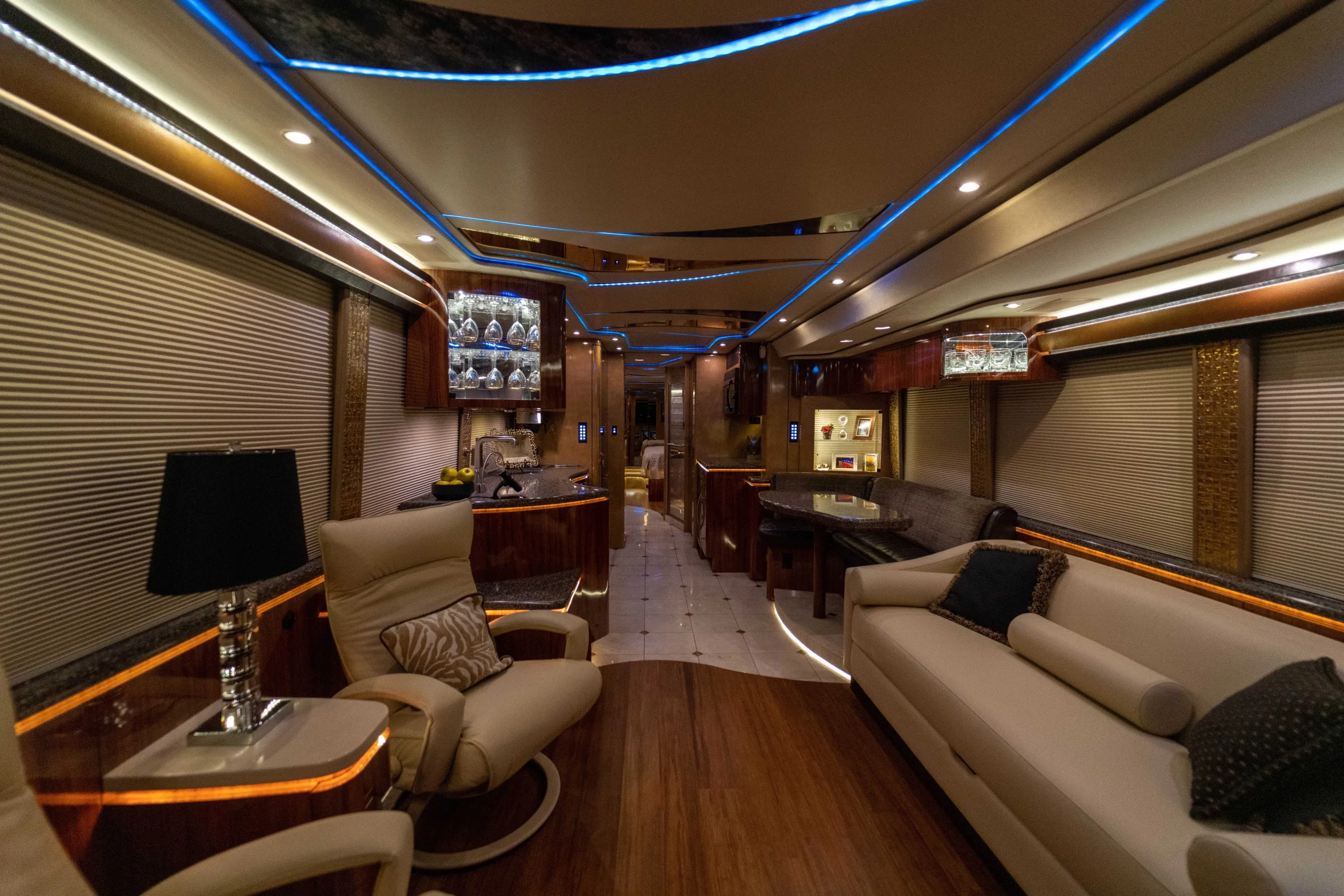 Interior salon of 2010 Marathon Coach 1194