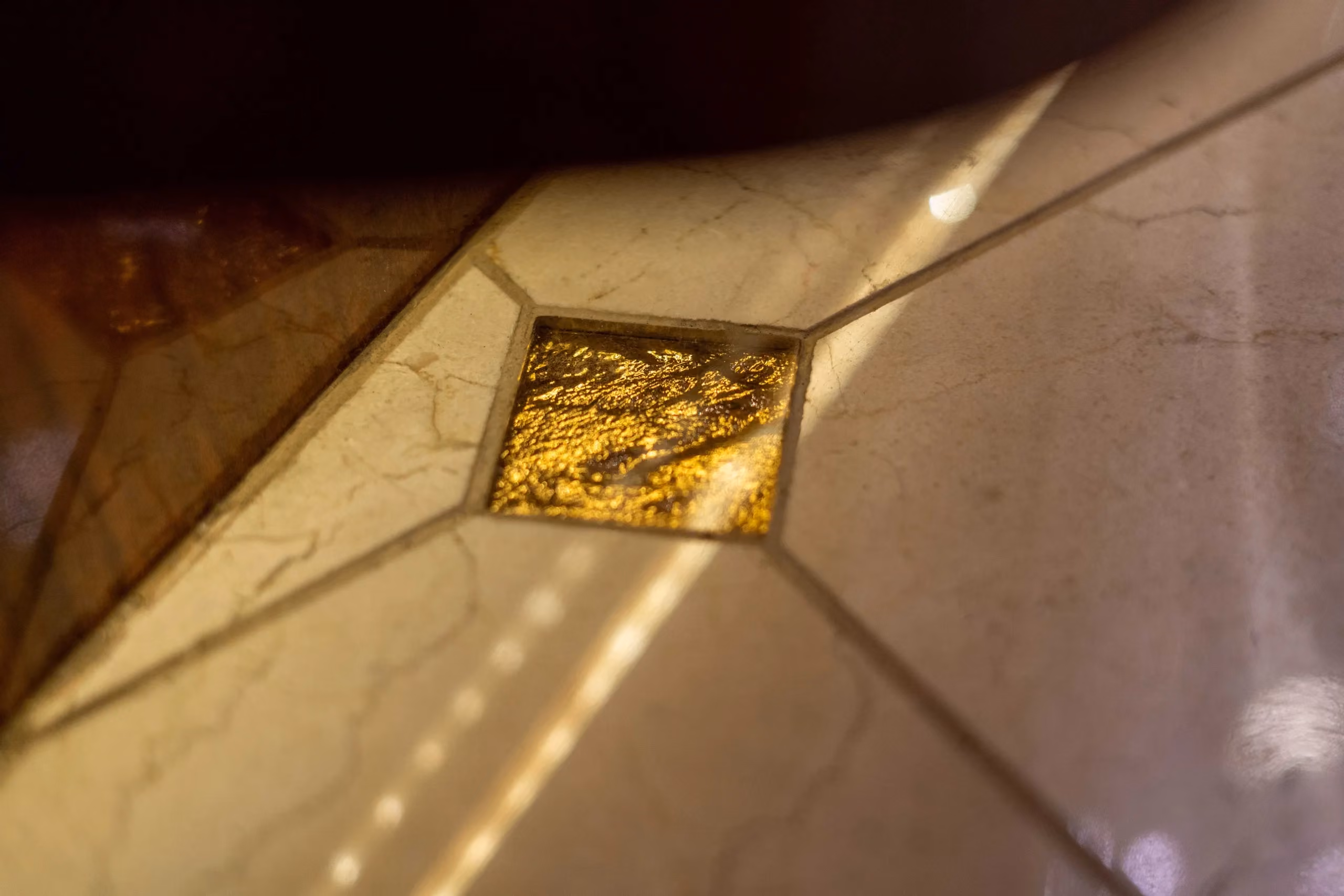 Interior surface and material close-up in Marathon Coach 1194