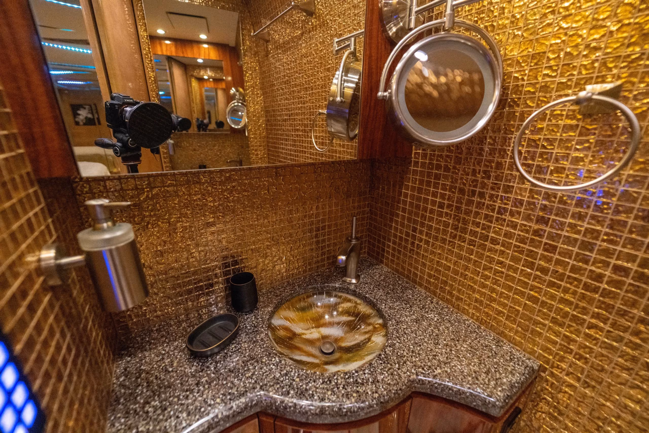 Interior shower area of Marathon Coach 1194